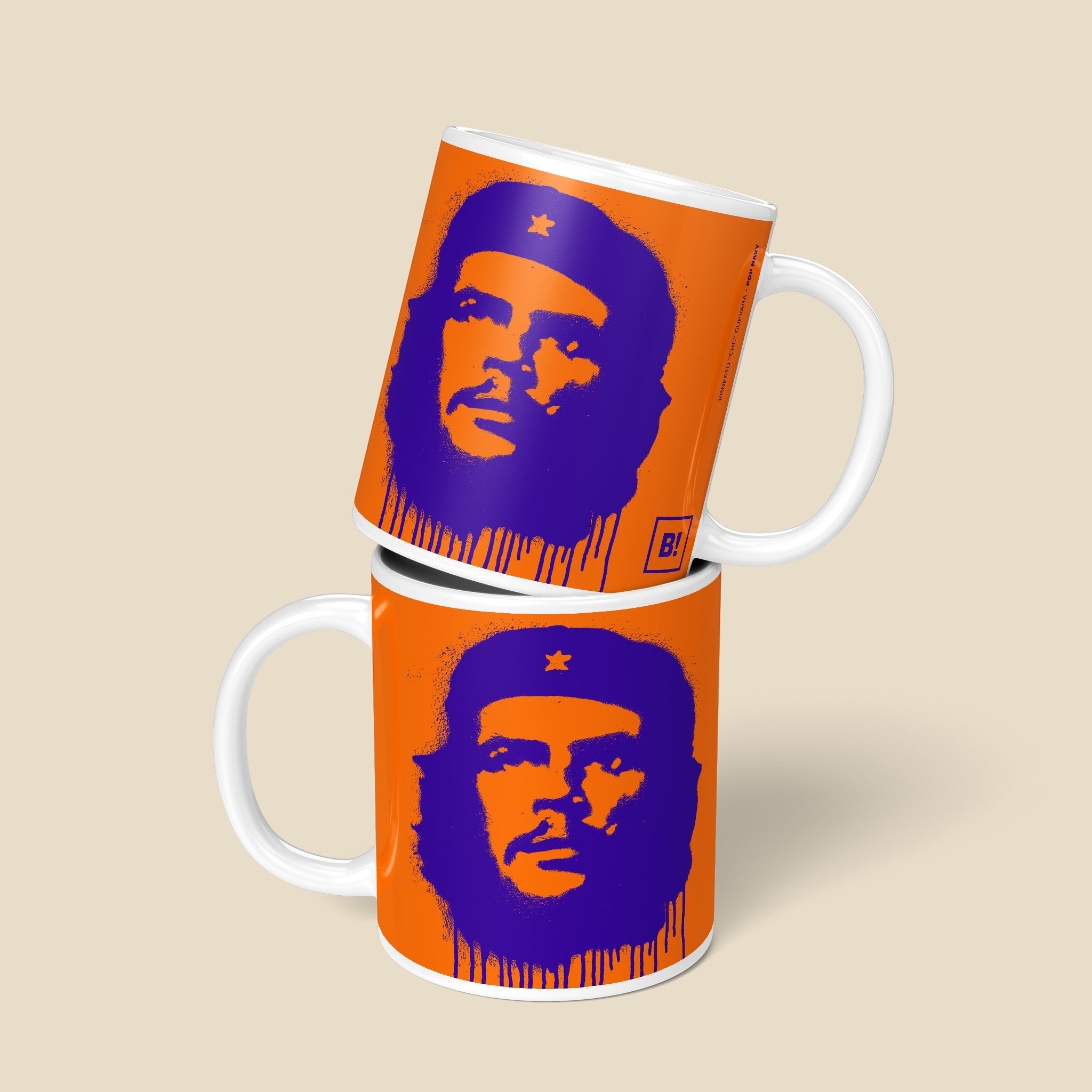 Be inspired by our "Ernesto Che Guevara" Pop Navy Coffee Mug. Featuring a front and back view of the 11oz mug.