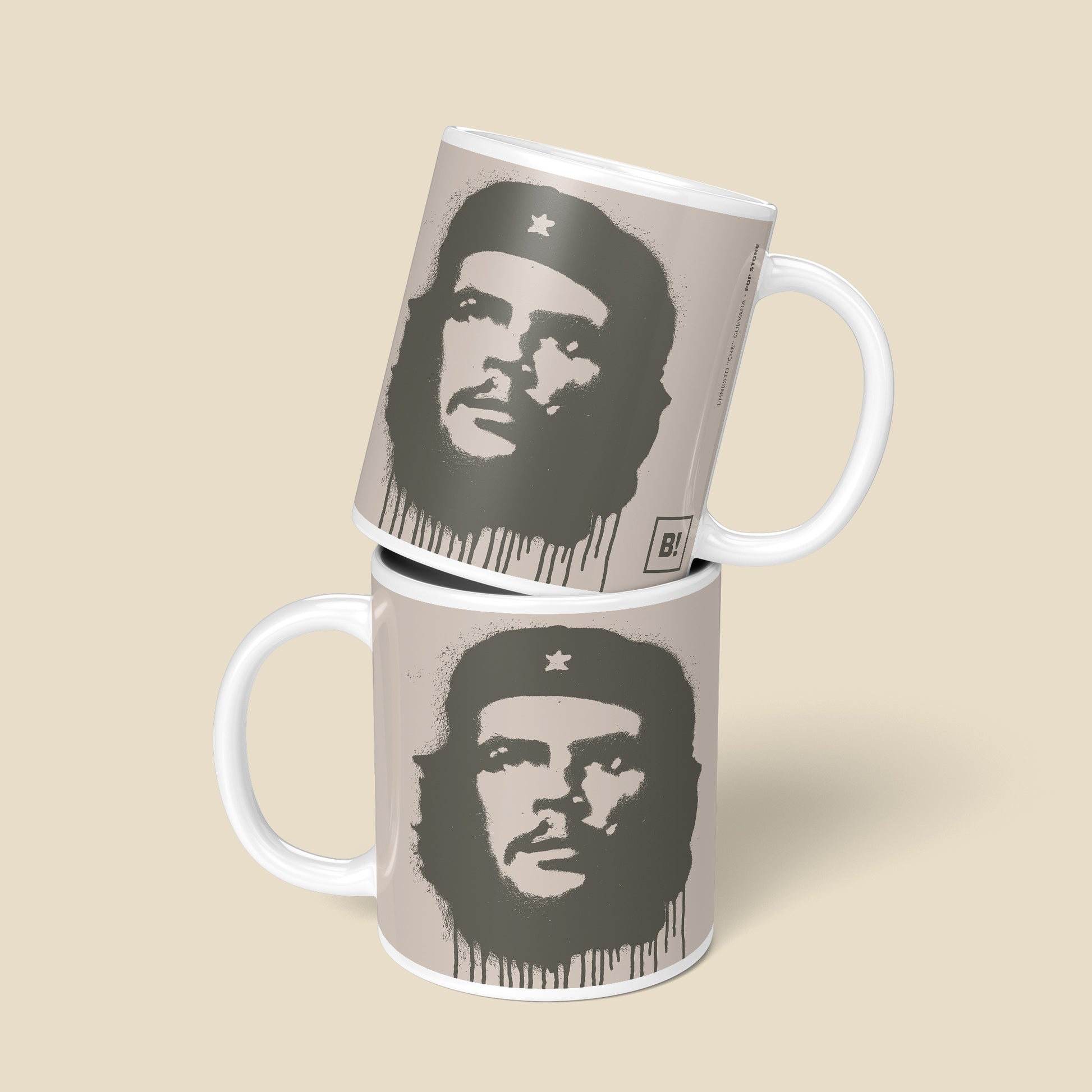 Be inspired by our "Ernesto Che Guevara" Pop Stone Coffee Mug. Featuring a front and back view of the 11oz mug.