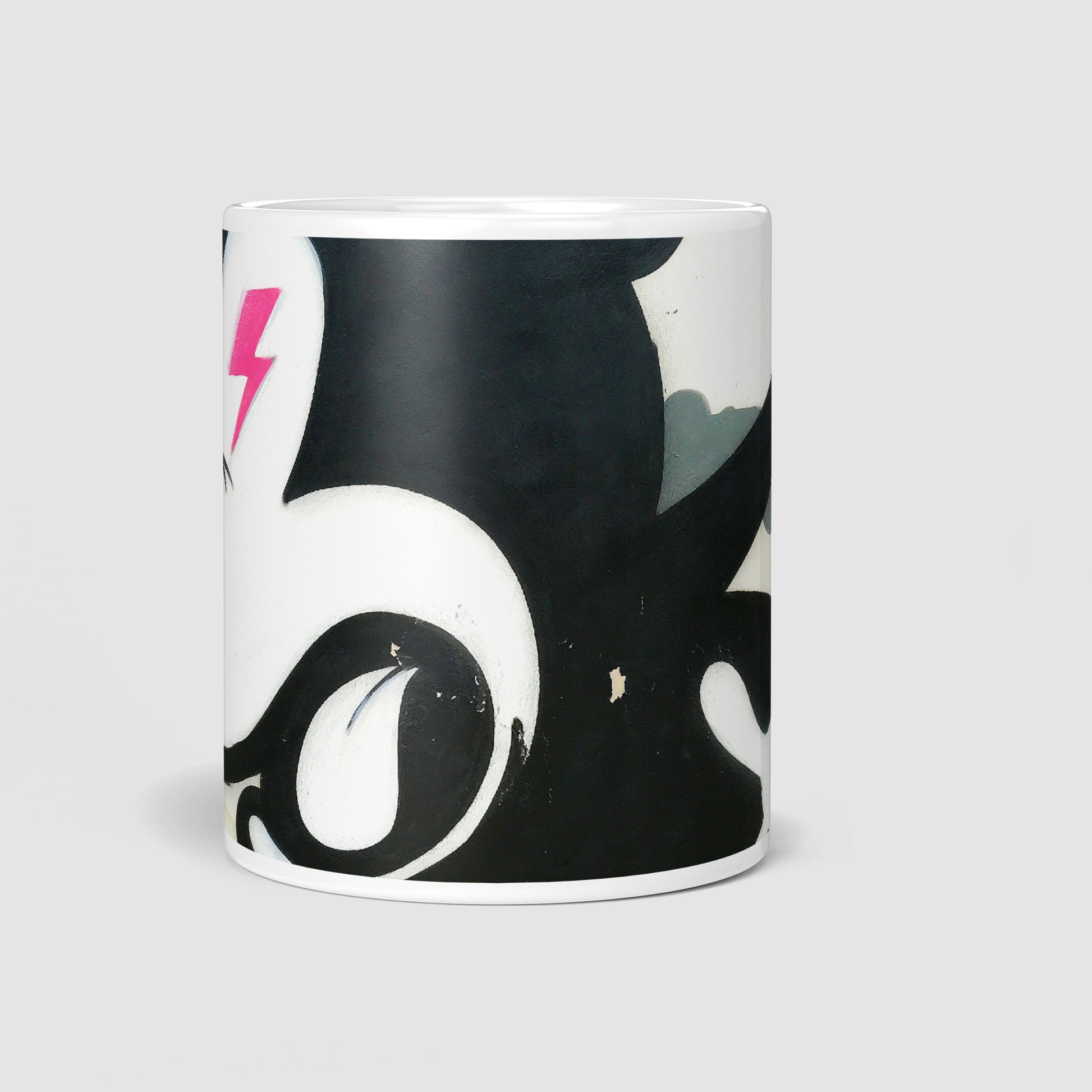 Mickey Magenta coffee mug with vibrant magenta tones and urban art style from Chiang Mai.