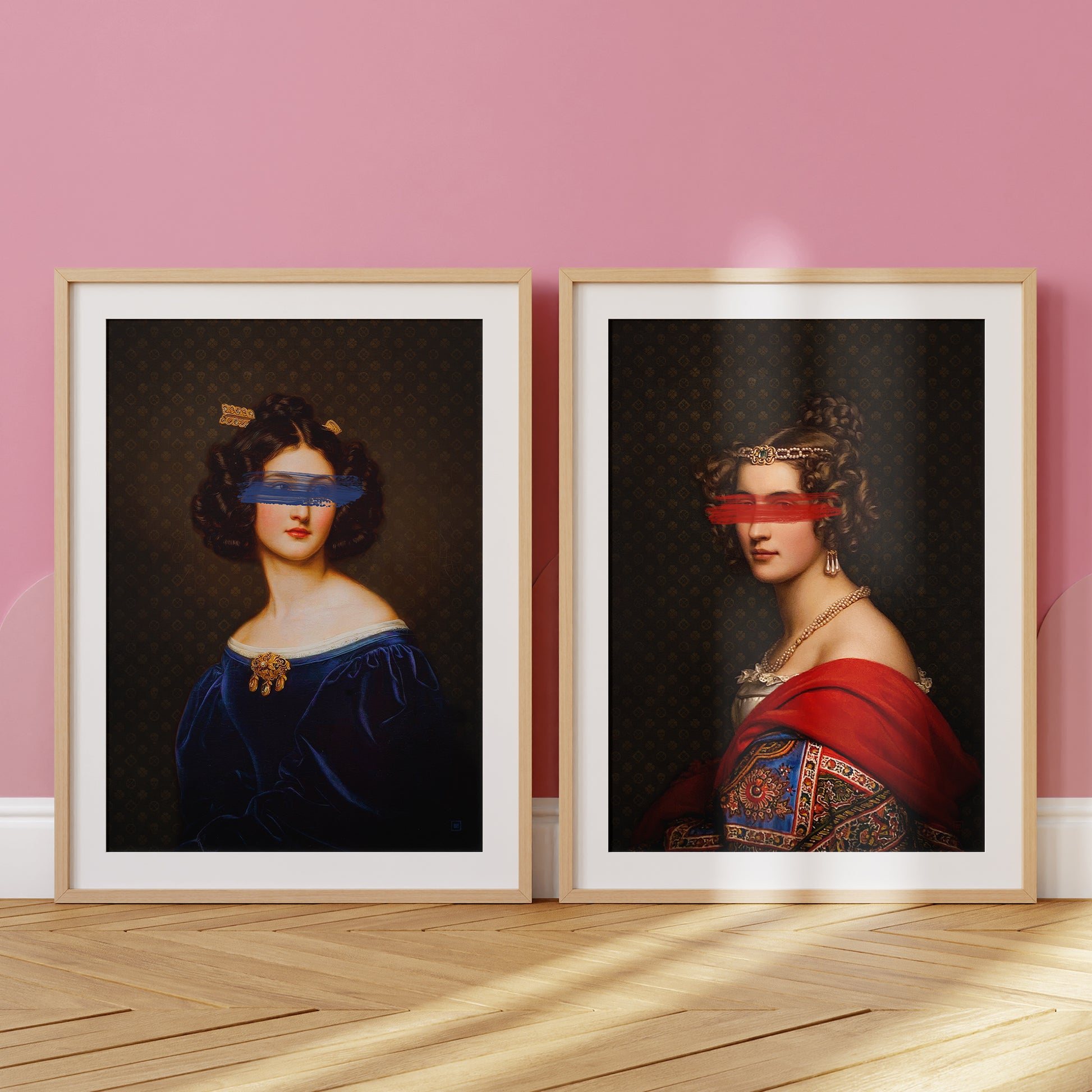 Be inspired by our "Dark and Moody Portrait of Nanette" art print! This artwork has been printed using the giclée process on archival acid-free paper and is presented in a set of two oak frames with passe-partout that perfectly captures its timeless beauty in every detail.