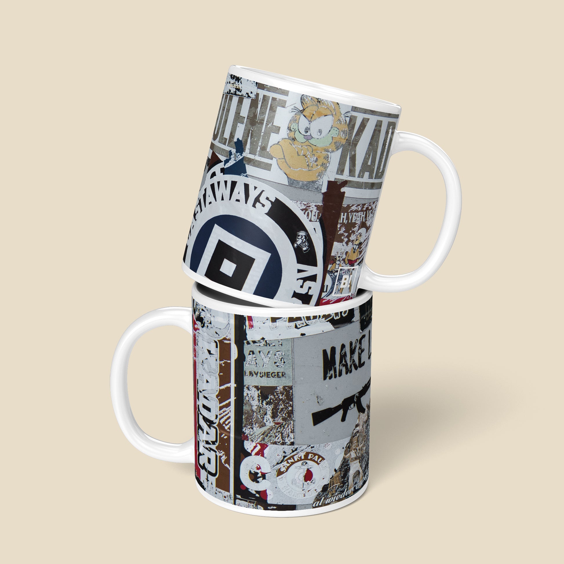 Be inspired by our Urban Art Coffee Mug "St. Pauli - No2" from Hamburg. This mug features an 11oz size with a front and back view.