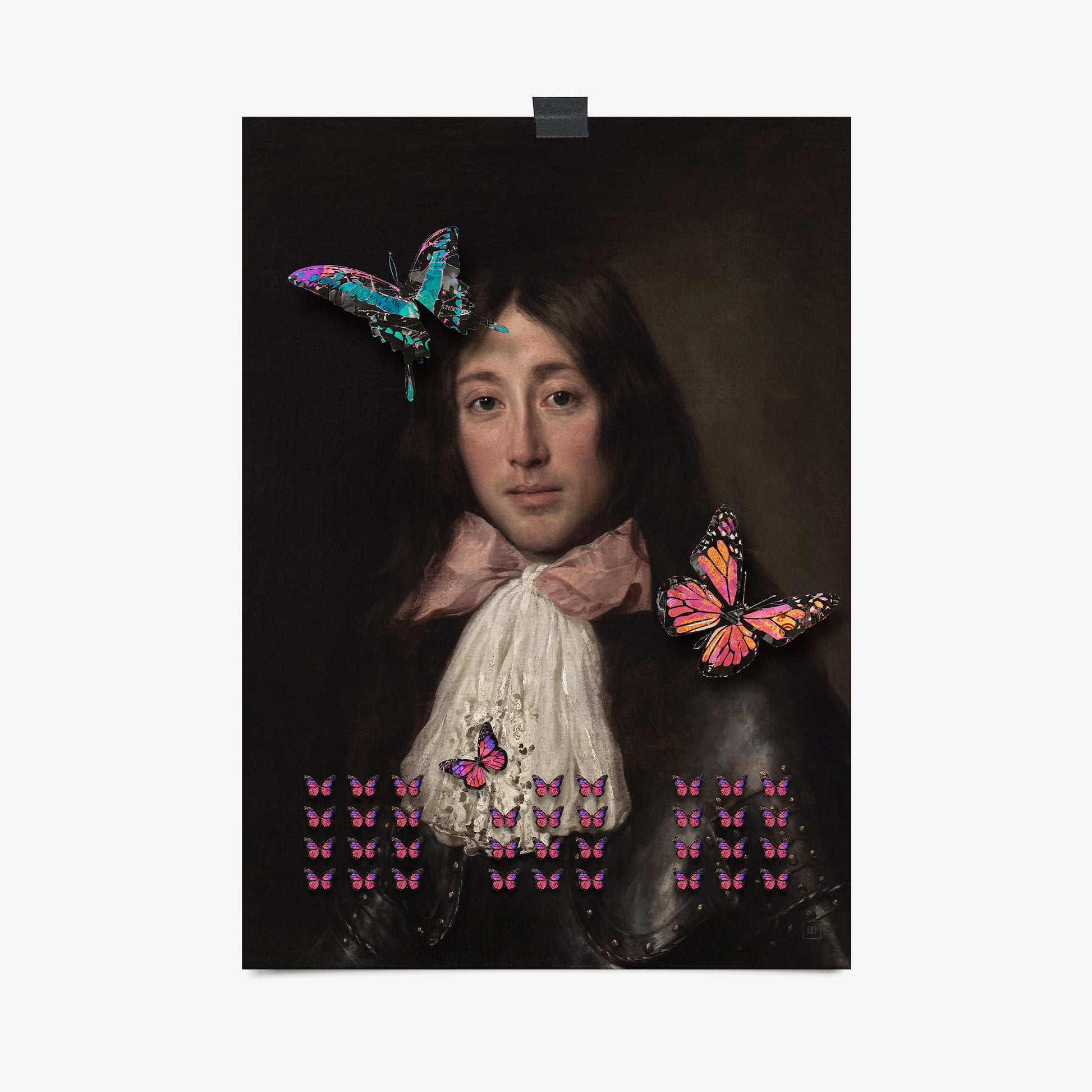 Be inspired by our altered soldier with pink tie and butterflies art print. This artwork was printed using the giclée process on archival acid-free paper that captures its timeless beauty in every detail.