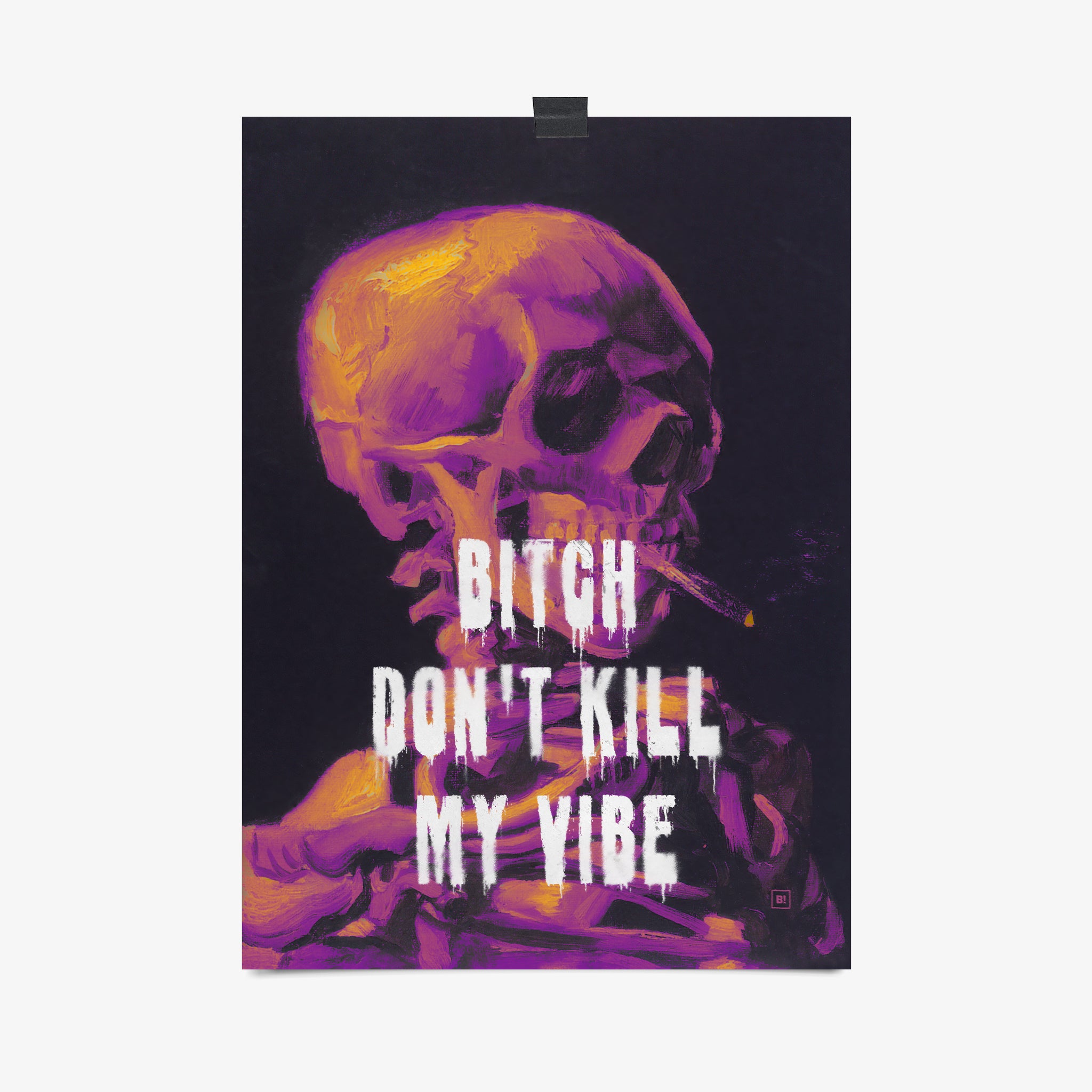 Be inspired by our altered Van Gogh's Bitch Don't Kill My Vibe art print. This artwork has been printed using the giclée process on archival acid-free paper that captures its timeless beauty in every detail.