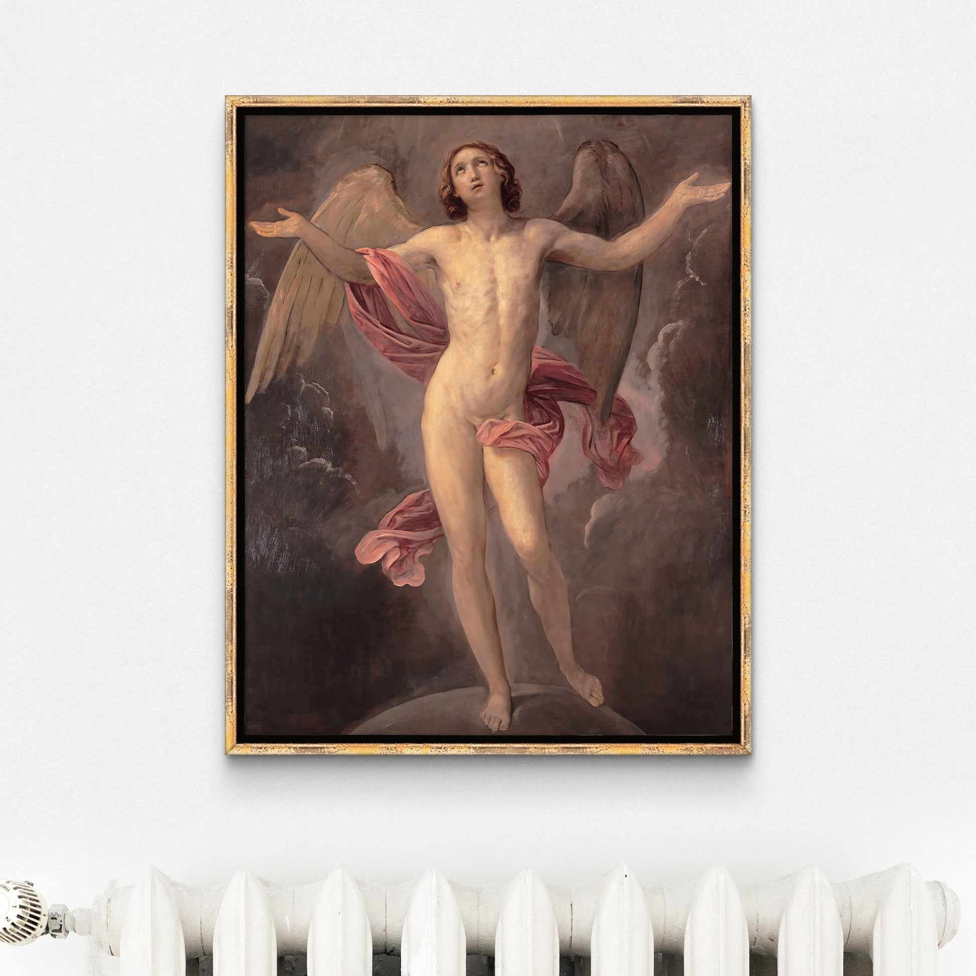 Be inspired by our classic art print Blessed Soul by Guido Reni. This artwork was printed using the giclée process on archival acid-free paper and is presented in an antique golden frame that captures its timeless beauty in every detail.