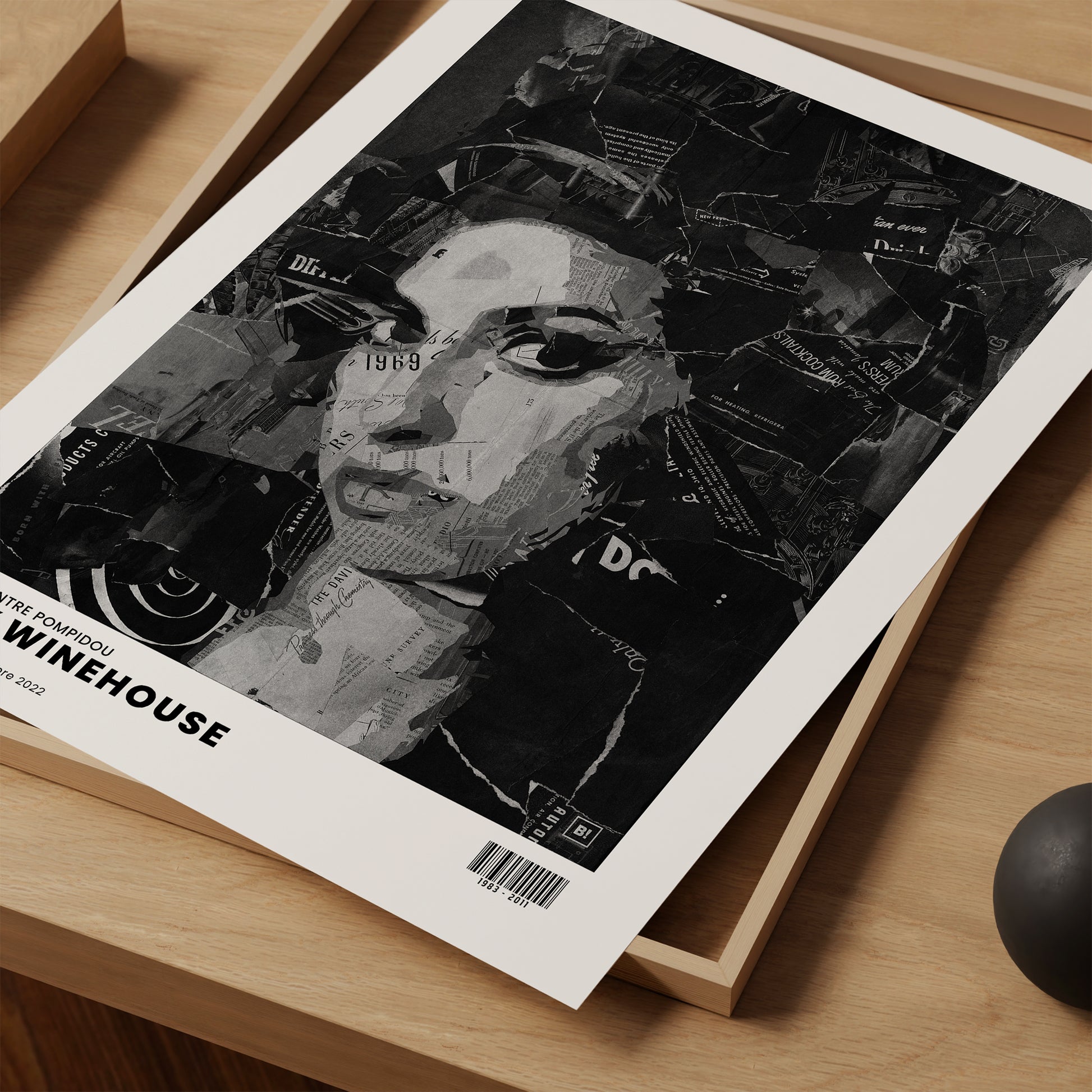 Be inspired by Iconic Amy Winehouse Paris Centre Pompidou Exhibition Art Print. The artwork is presented as a print close up that captures its timeless beauty in every detail.