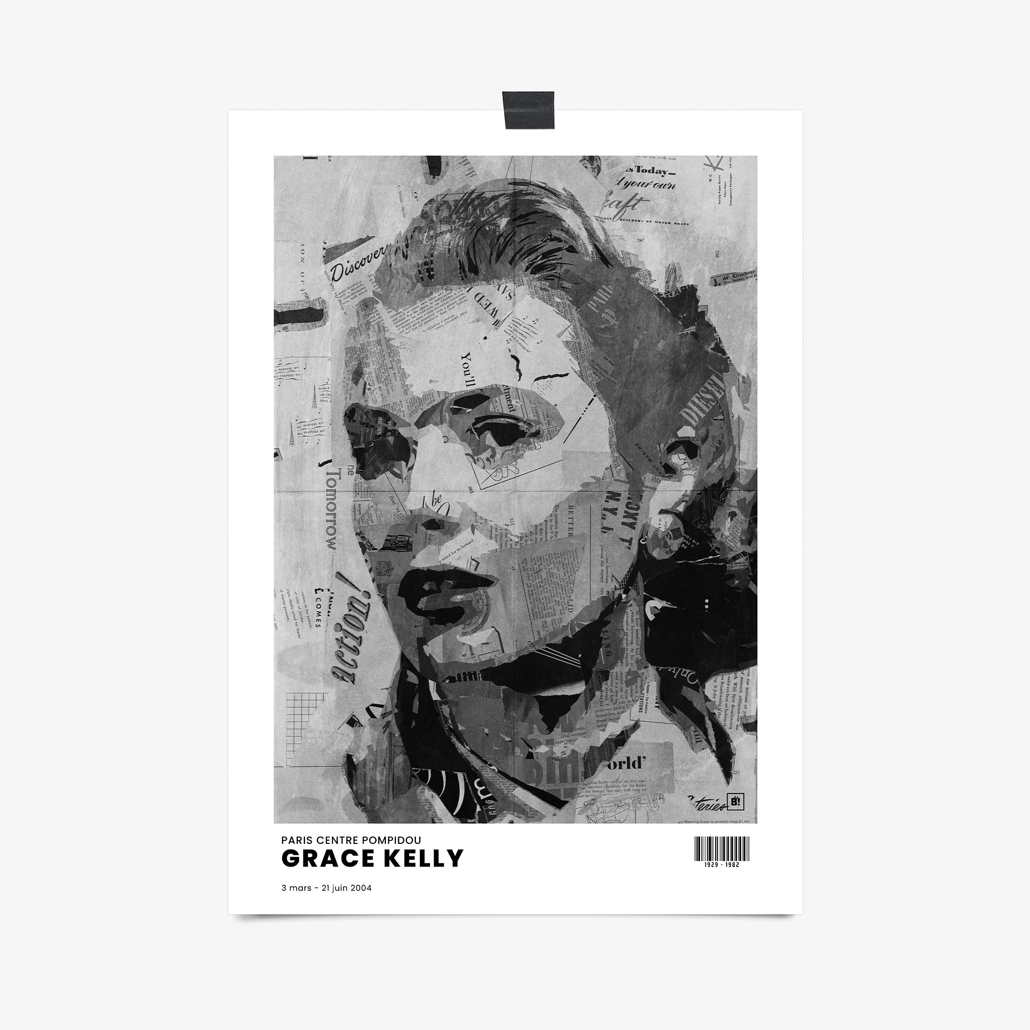 Be inspired by Iconic Grace Kelly Paris Centre Pompidou Exhibition Art Print. This artwork is printed using giclée on archival acid-free paper, capturing its timeless beauty in every detail.