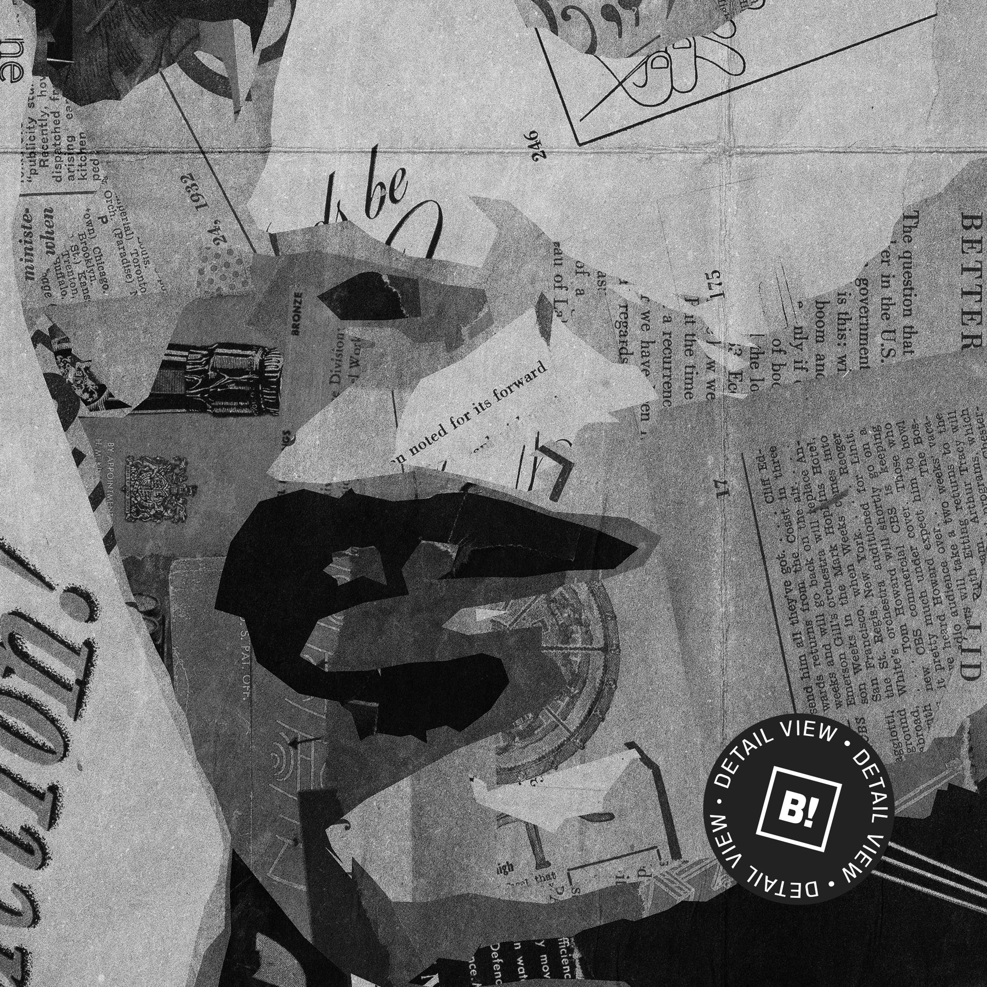 A Detail view of Binspired's Iconic Grace Kelly Paris Centre Pompidou Exhibition Art Print.