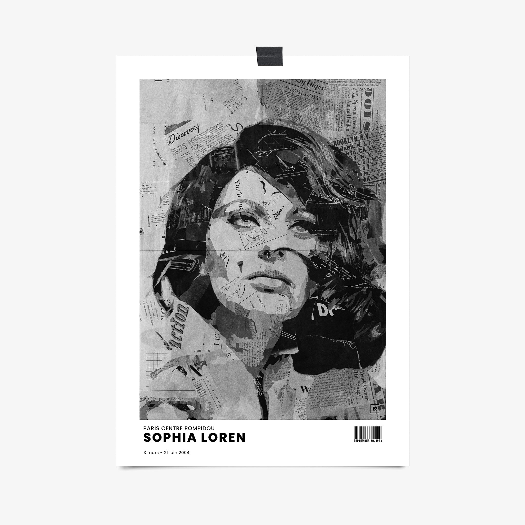 Be inspired by Iconic Sophia Loren Paris Centre Pompidou Exhibition Art Print. This artwork is printed using giclée on archival acid-free paper, capturing its timeless beauty in every detail.