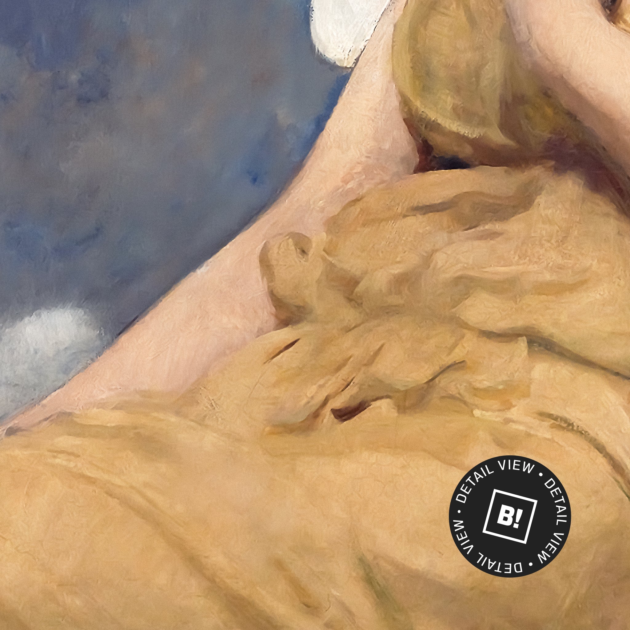 A close-up of Binspired's classic art print Winged Figure by Abbott Handerson Thayer. This artwork was printed using the giclée process on archival acid-free paper and shows its timeless beauty in every detail.