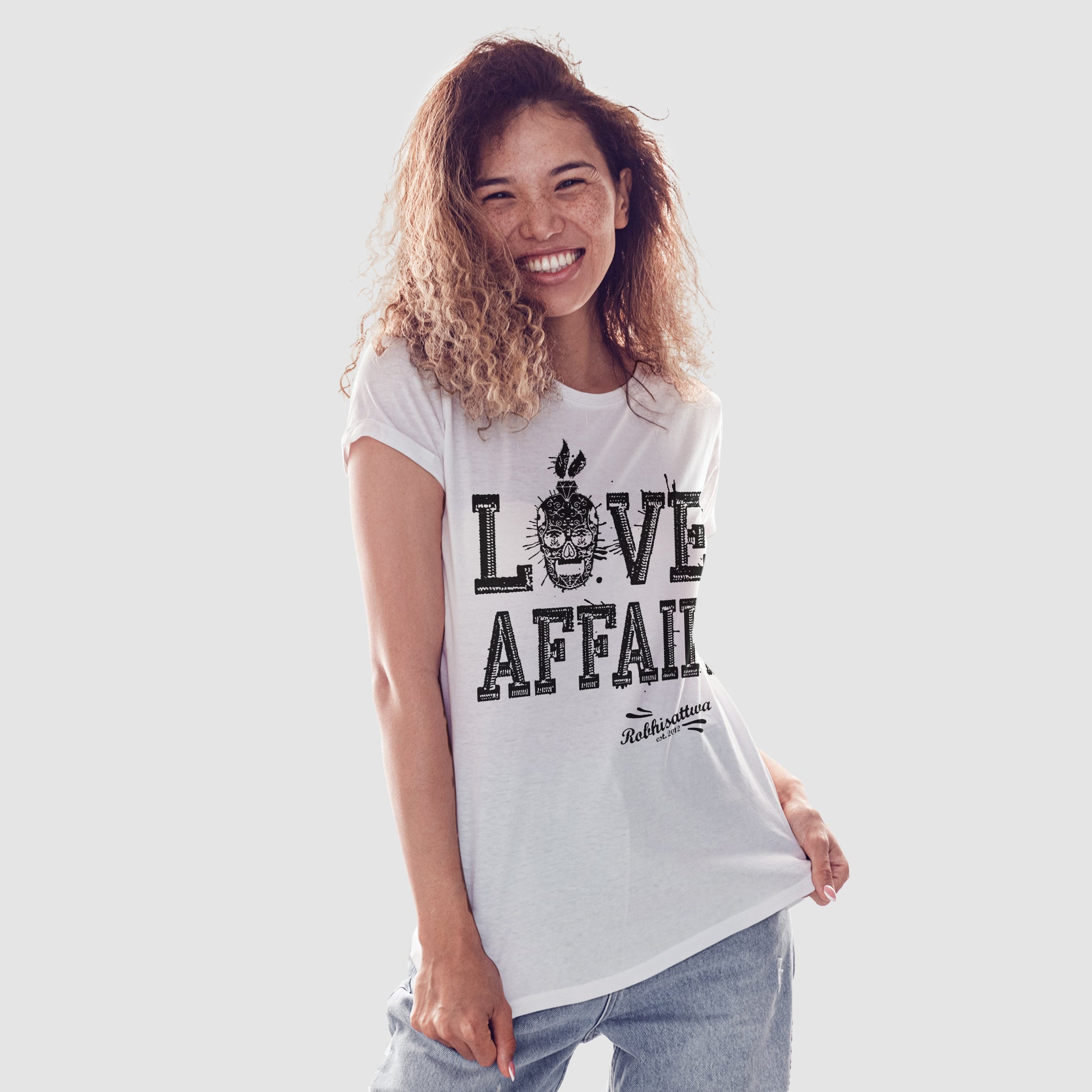 White Love Affair T-Shirt by Robhisattwa