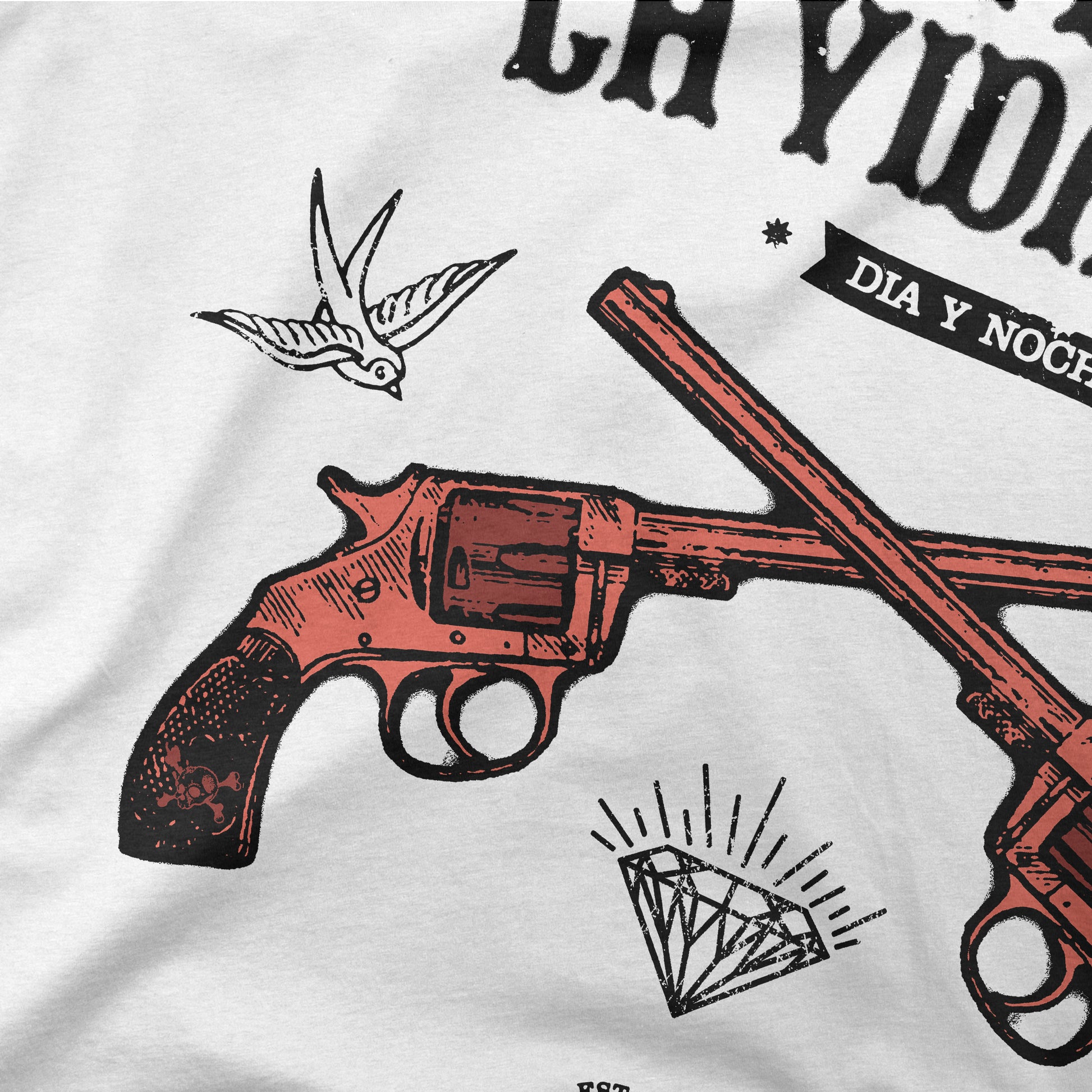 White Viva La Vida Loca T-Shirt by Robhisattwa