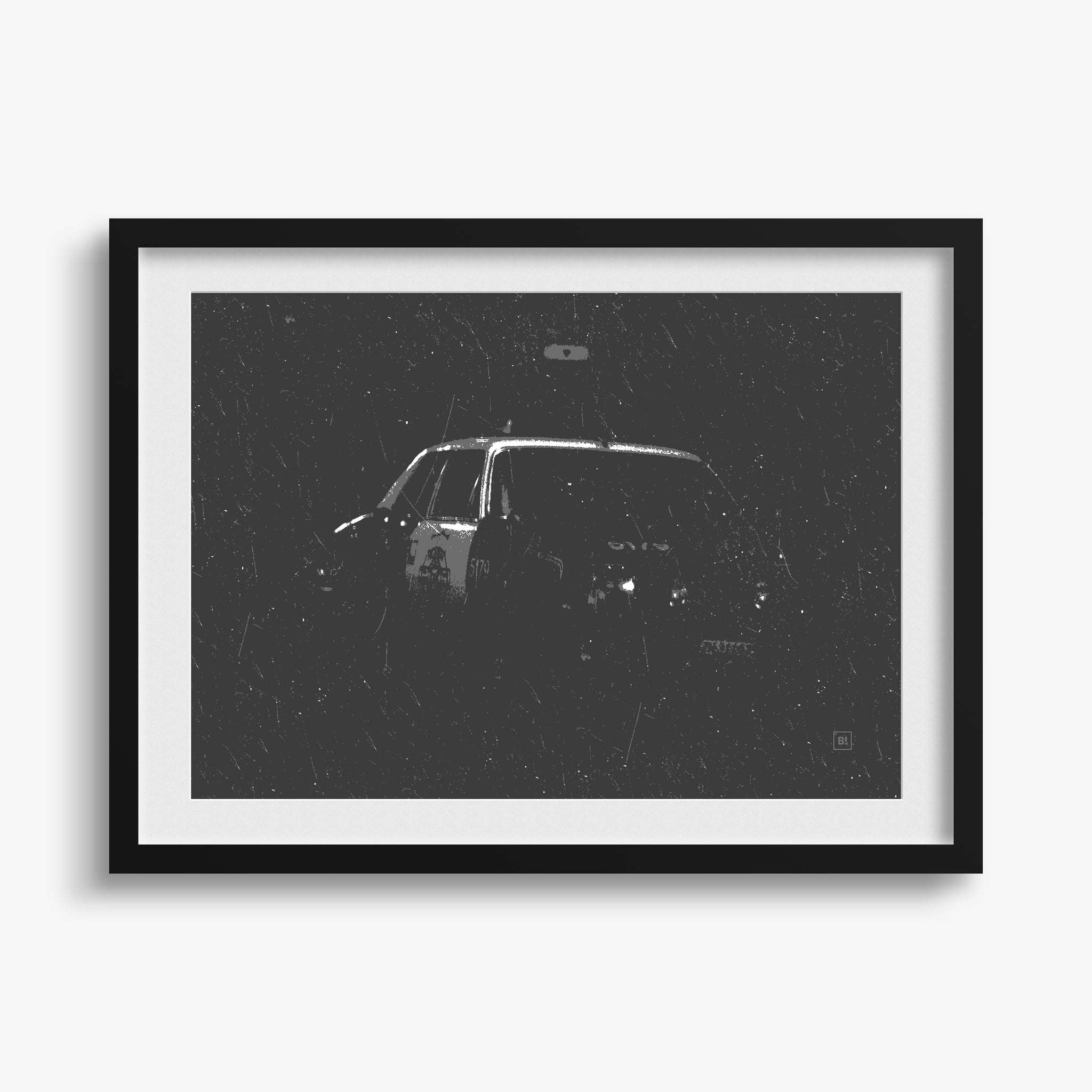 Be inspired by our black and white "5179" art print! This artwork was printed using the giclée process on archival acid-free paper and is presented in a black frame with passe-partout, capturing its timeless beauty in every detail.