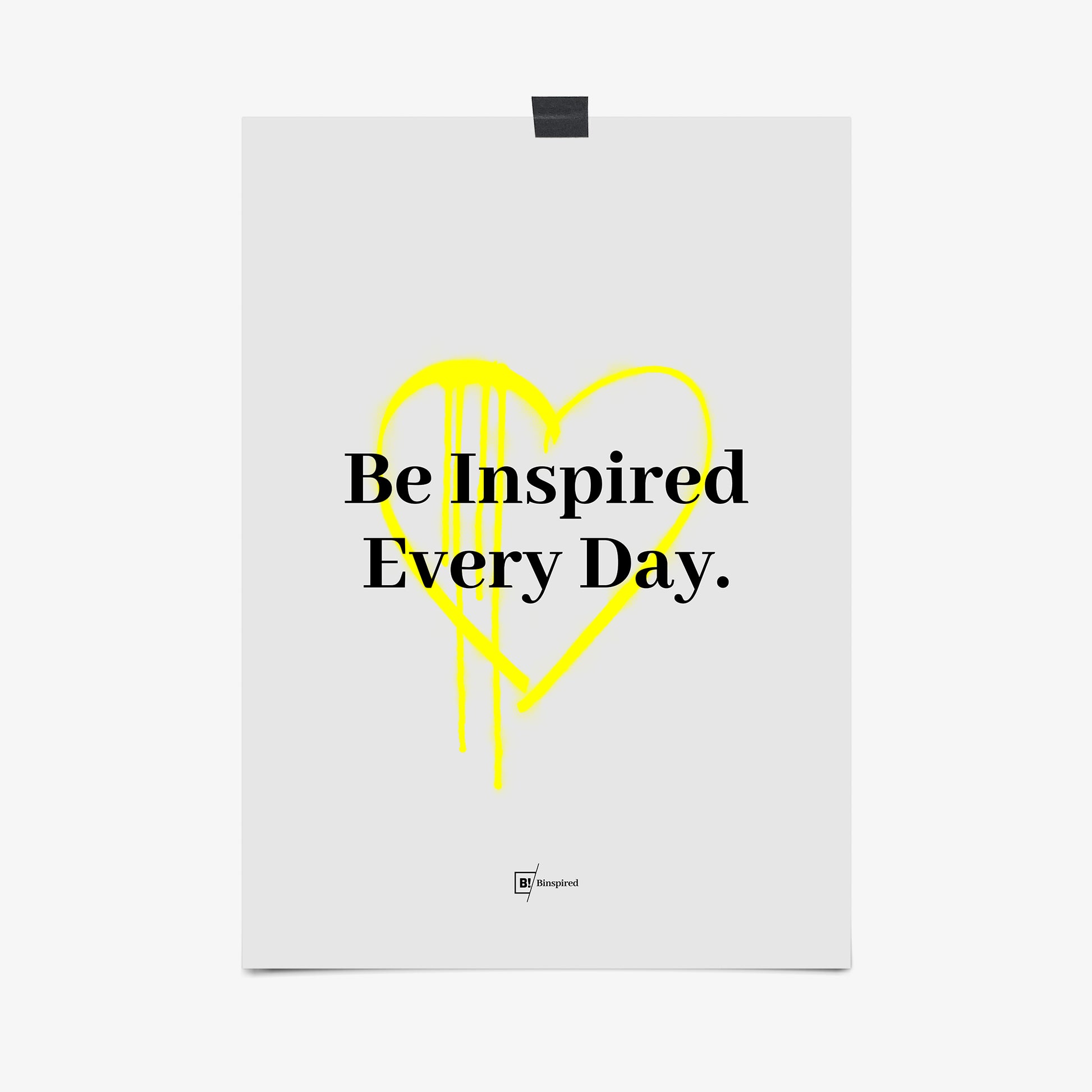Be inspired by our "Be Inspired Every Day" quote art print! This artwork was printed using the giclée process on archival acid-free paper that captures its timeless beauty in every detail.