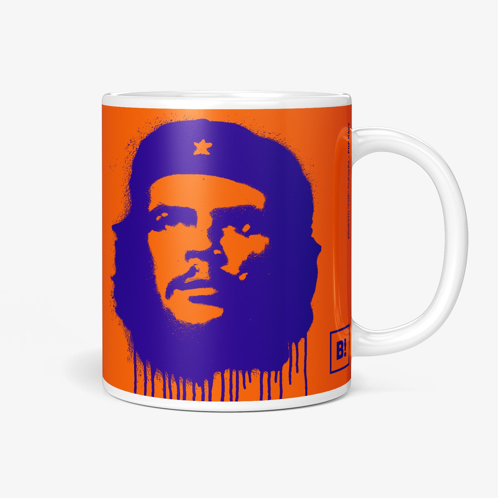 Be inspired by our "Ernesto Che Guevara" Pop Navy Coffee Mug. Featuring a 11oz size with the handle on the right. 