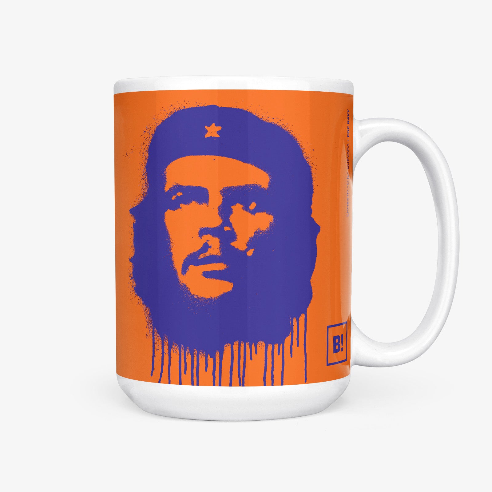 Be inspired by our "Ernesto Che Guevara" Pop Navy Coffee Mug. Featuring a 15oz size with the handle on the right.