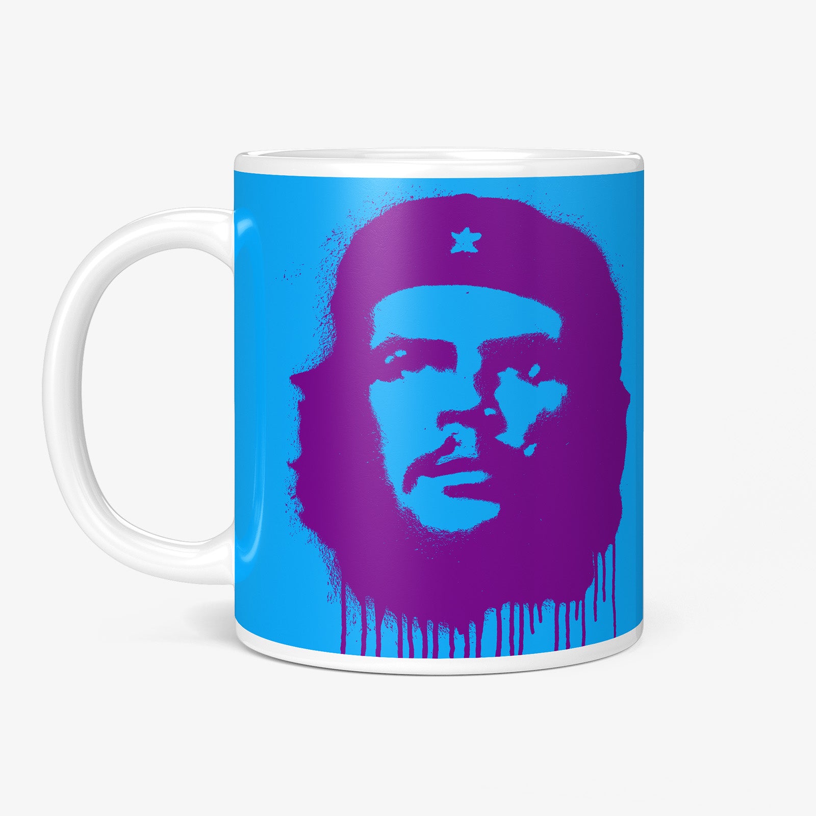 Be inspired by our "Ernesto Che Guevara" Pop Purple Coffee Mug. Featuring a 11oz size with the handle on the left.