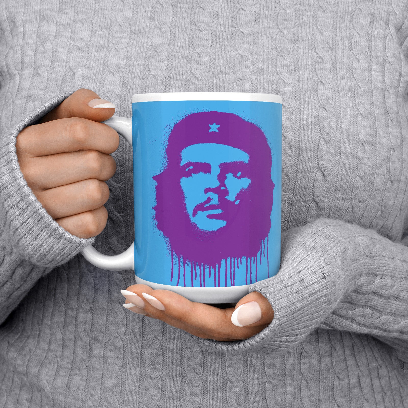 Be inspired by our "Ernesto Che Guevara" Pop Purple Coffee Mug. Featuring a 15oz size with the handle on the left.