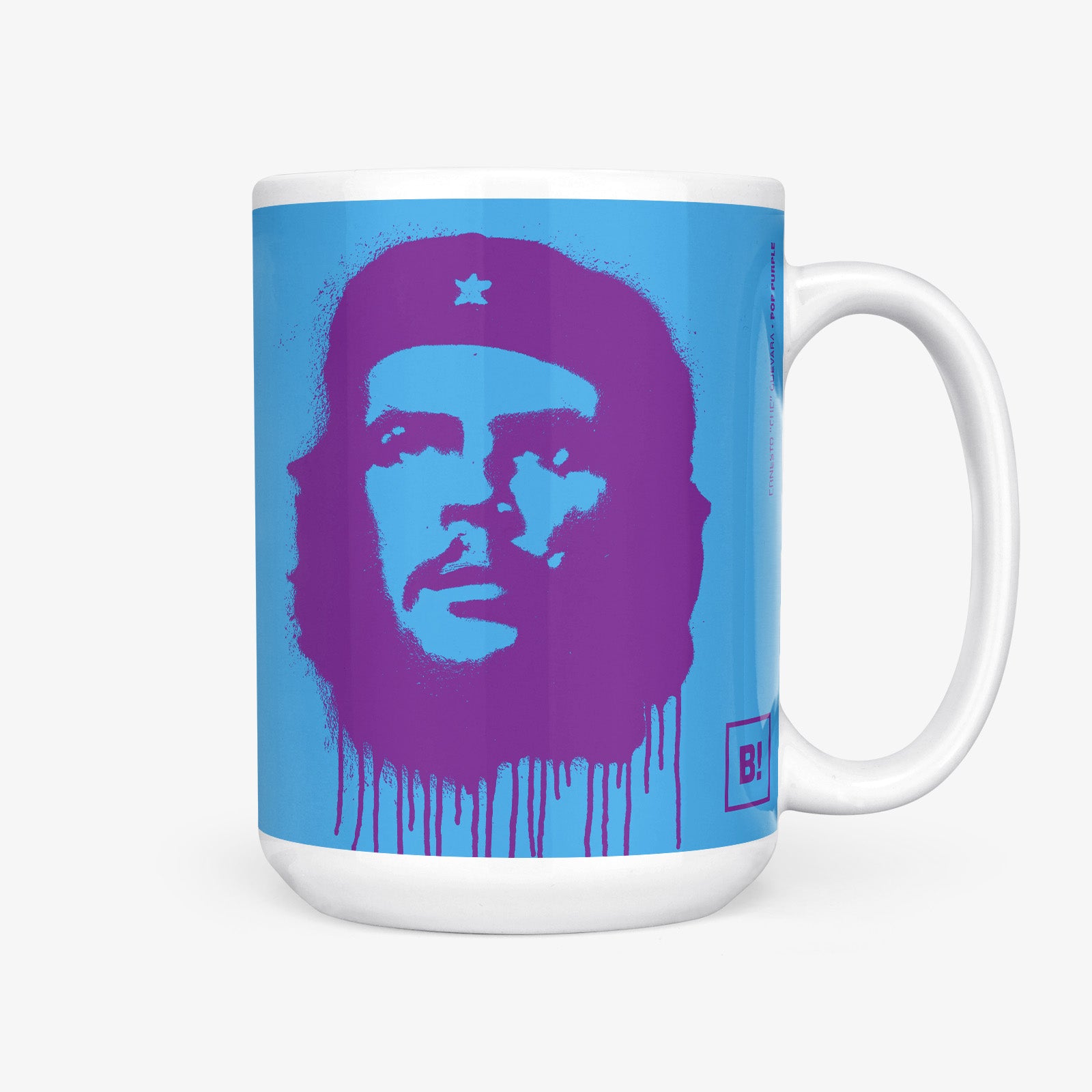 Be inspired by our "Ernesto Che Guevara" Pop Purple Coffee Mug. Featuring a 15oz size with the handle on the right.