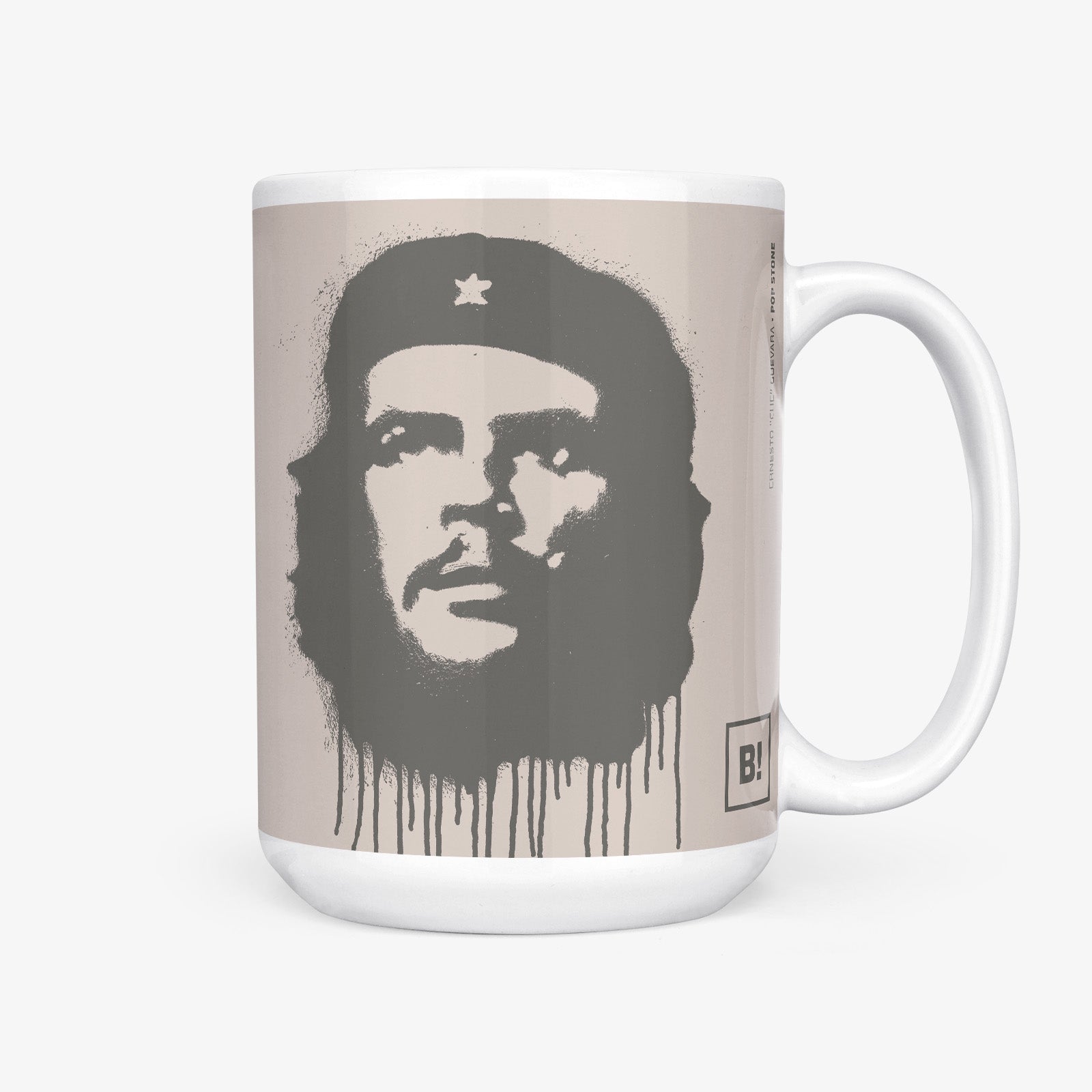 Be inspired by our "Ernesto Che Guevara" Pop Stone Coffee Mug. Featuring a 15oz size with the handle on the right.