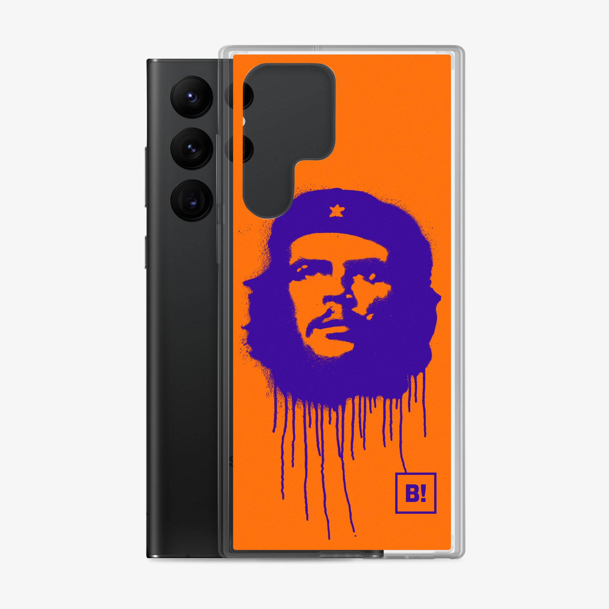 Binspired Ernesto "Che" Guevara - Pop Navy - Samsung Galaxy s22 Ultra Clear Case with Phone