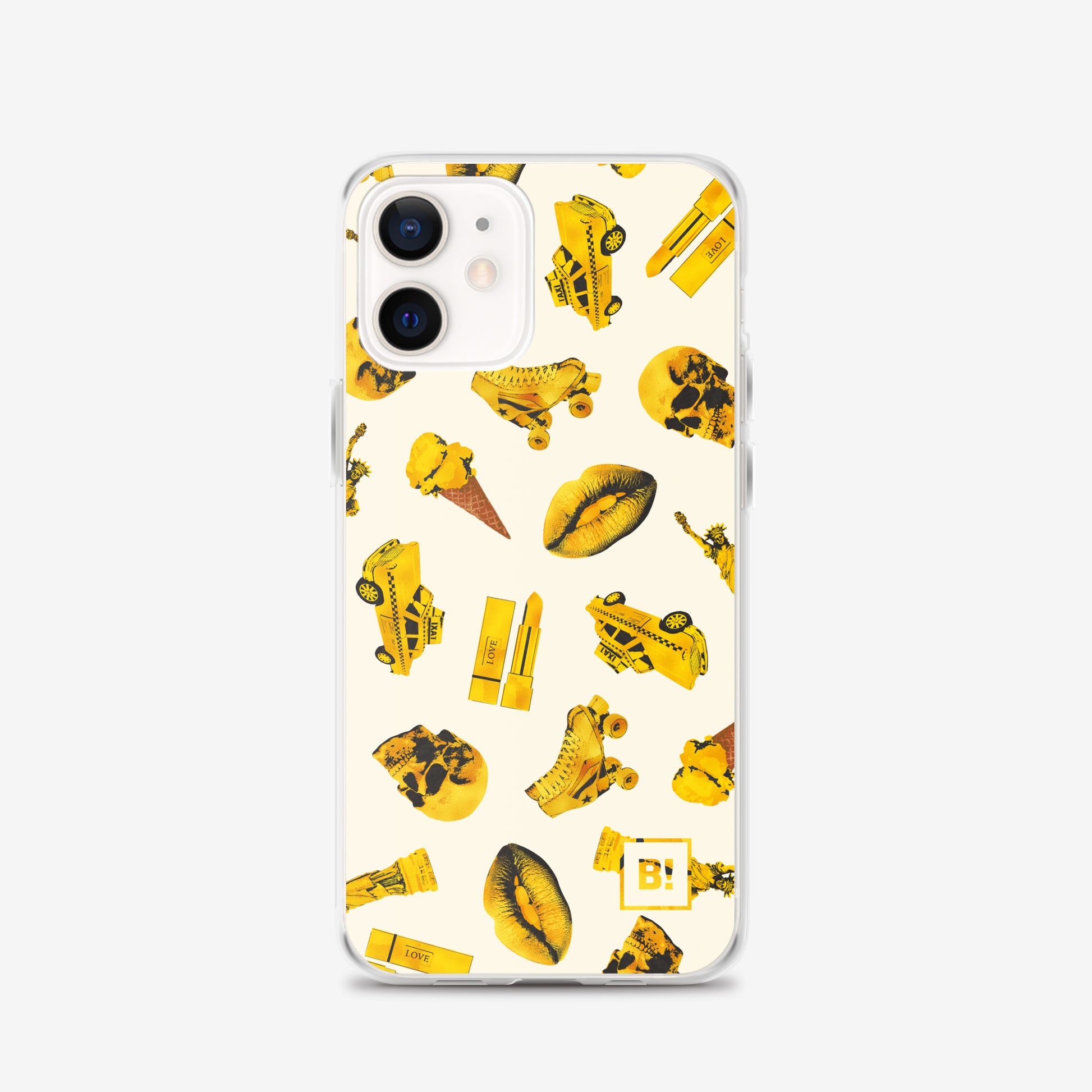 Binspired Golden Collection Cream Pop Art iPhone 12 Clear Case