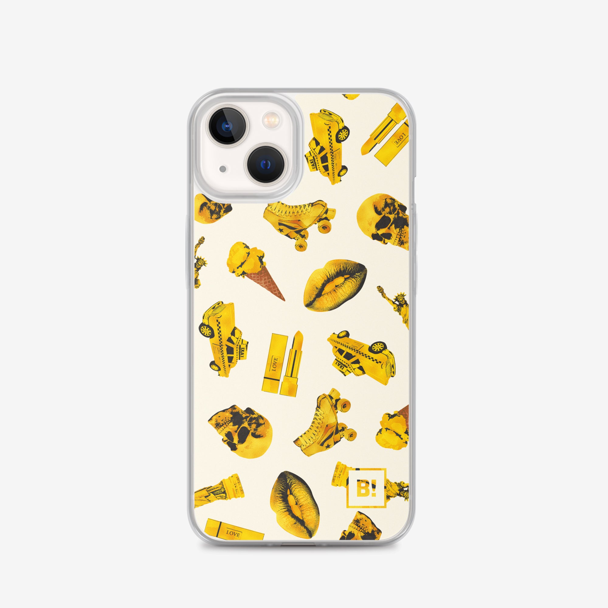 Binspired Golden Collection Cream Pop Art iPhone 13 Clear Case