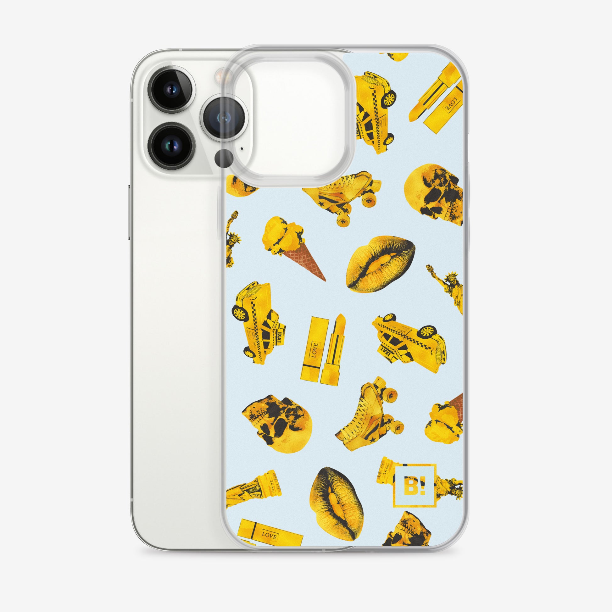 Binspired Golden Collection Pacific Pop Art iPhone 13 Pro Max Clear Case with Phone