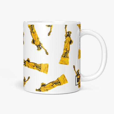 Be inspired by our "Golden Liberties" Pop Art Coffee Mug. Featuring a 11oz size with the handle on the right. 