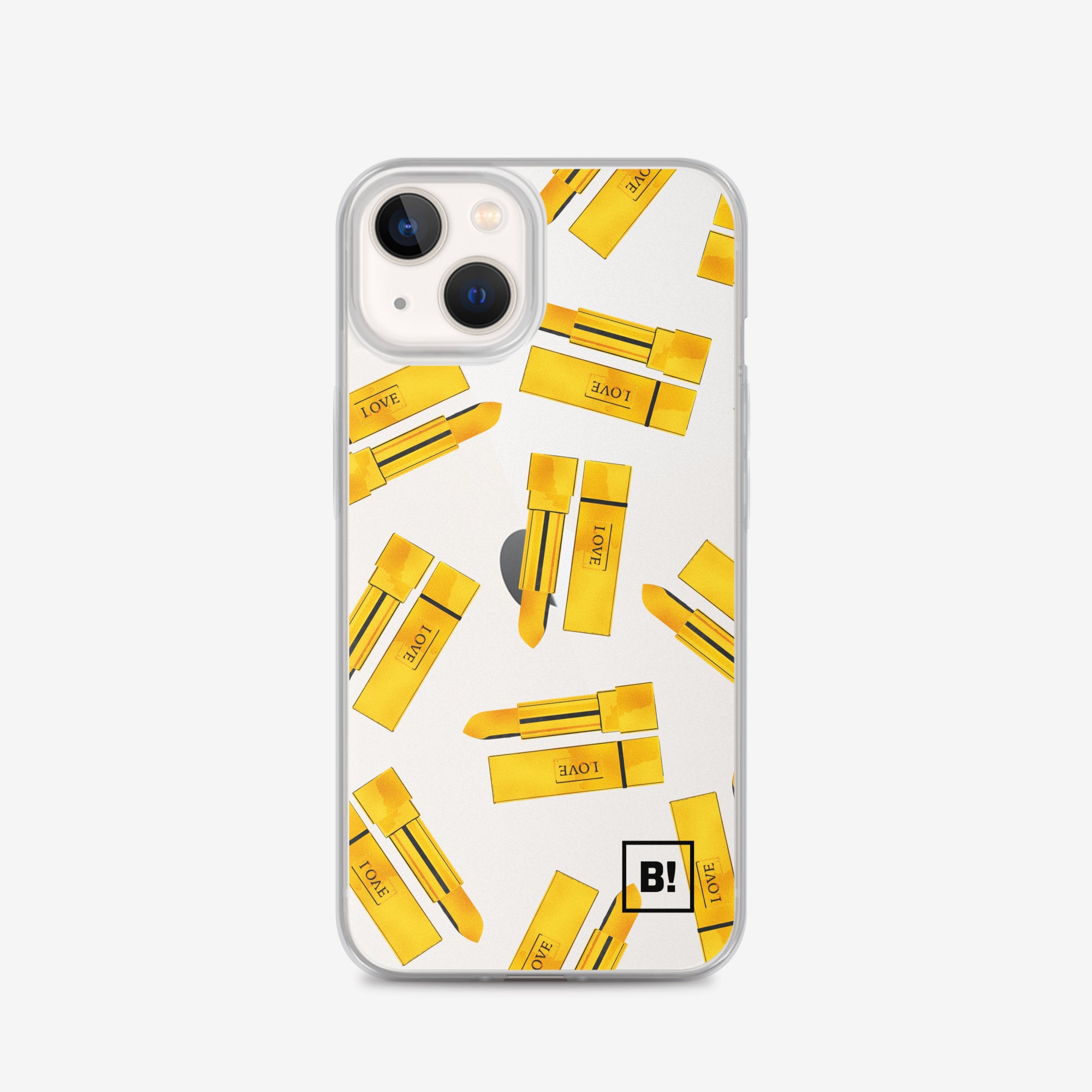 Binspired Golden Lipstick Pop Art iPhone 13 Clear Case