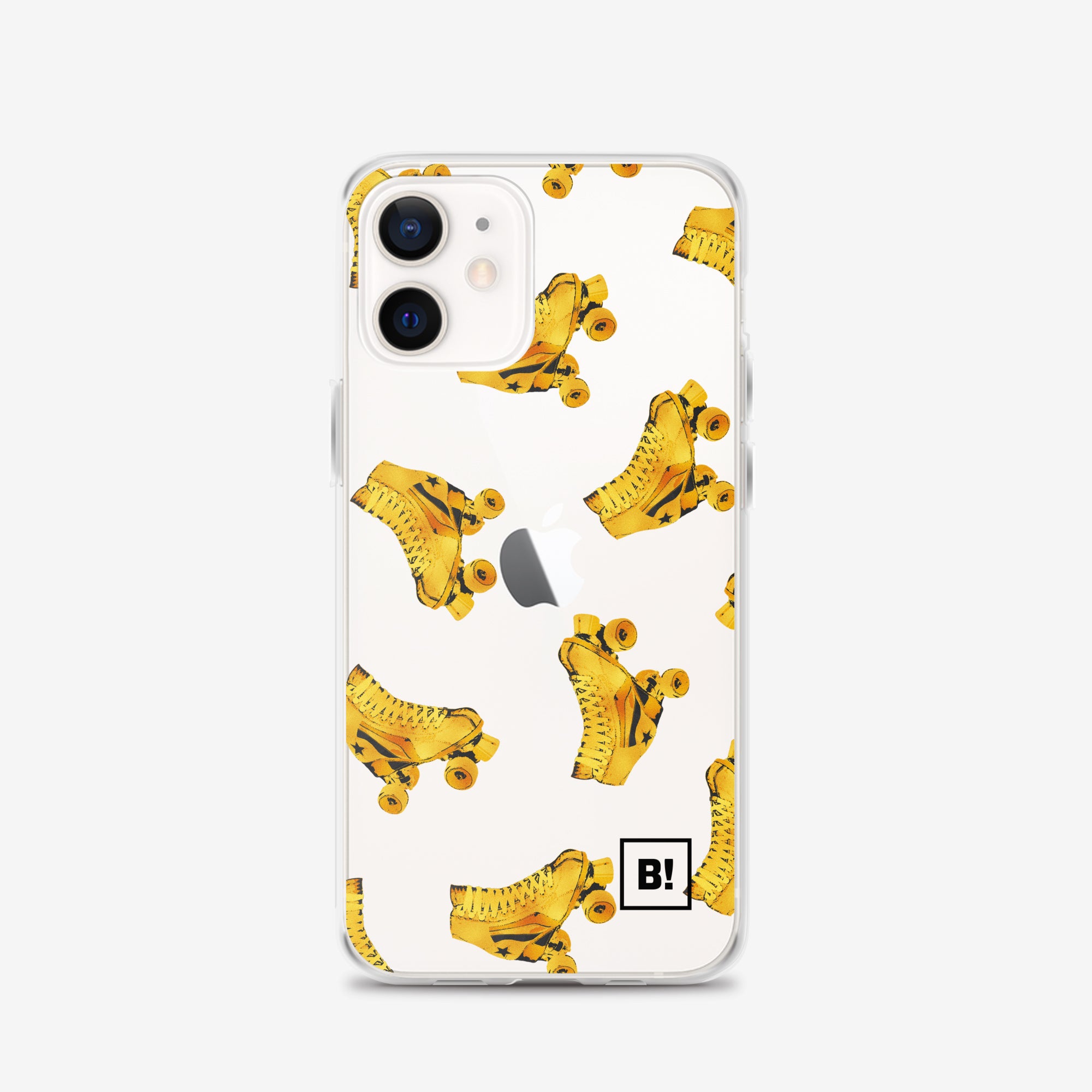 Binspired Golden Roller Skates Pop Art iPhone 12 Clear Case