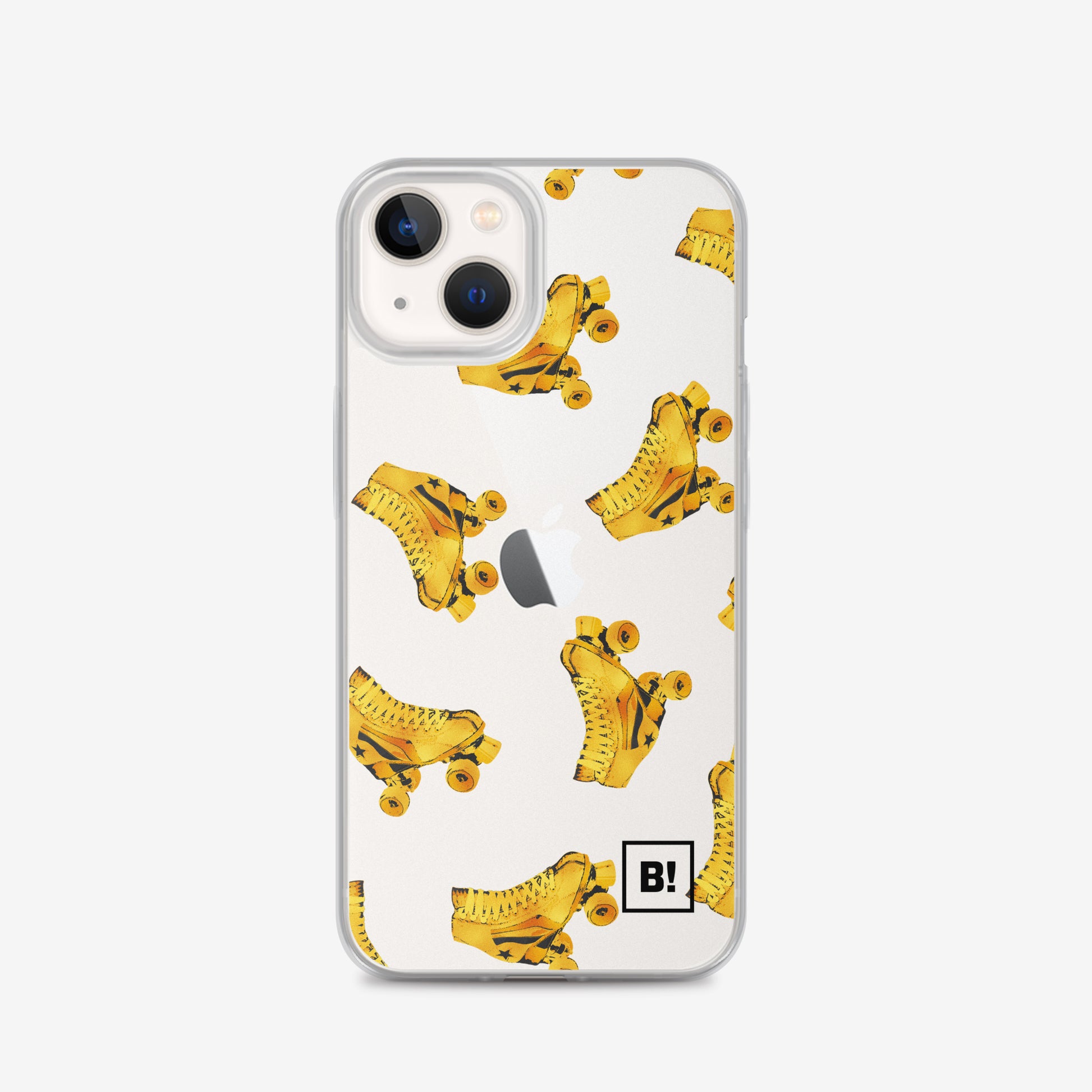 Binspired Golden Roller Skates Pop Art iPhone 13 Clear Case