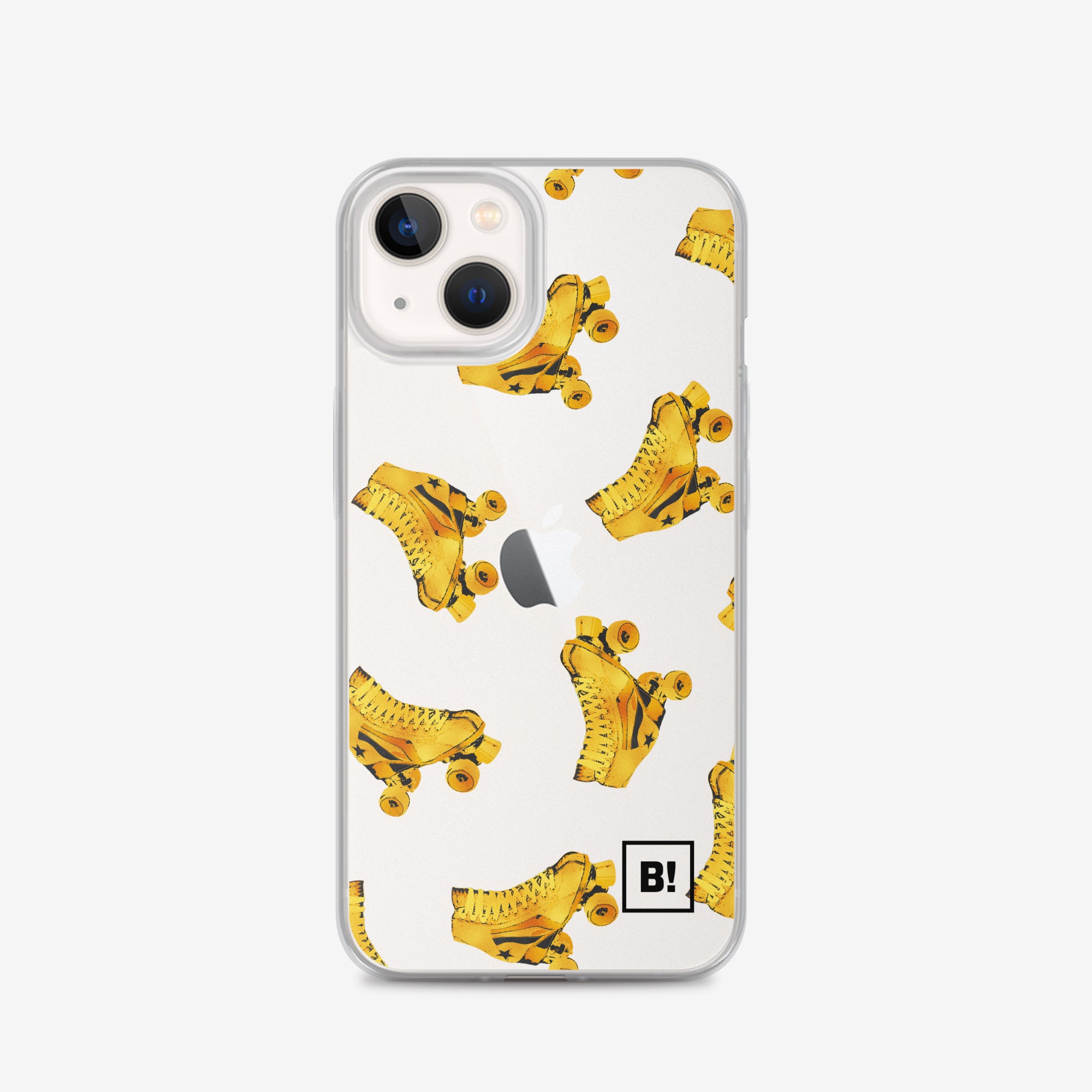 Binspired Golden Roller Skates Pop Art iPhone 13 Clear Case