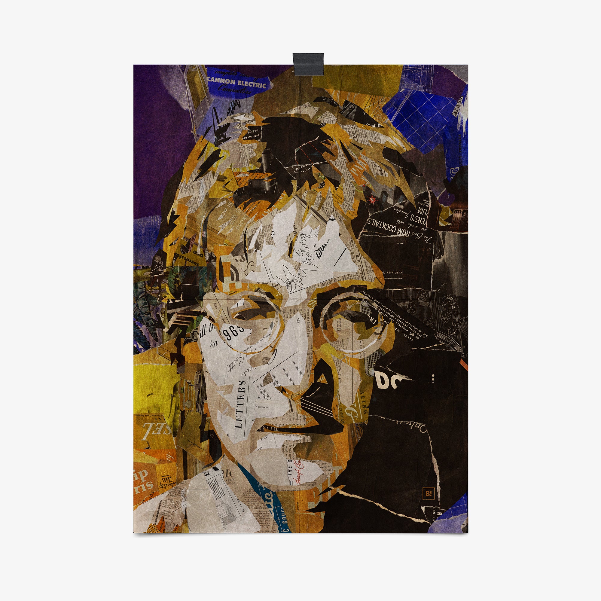 Be inspired by our iconic collage portrait art print of John Lennon. This artwork was printed using the giclée process on archival acid-free paper, capturing its timeless beauty in every detail.
