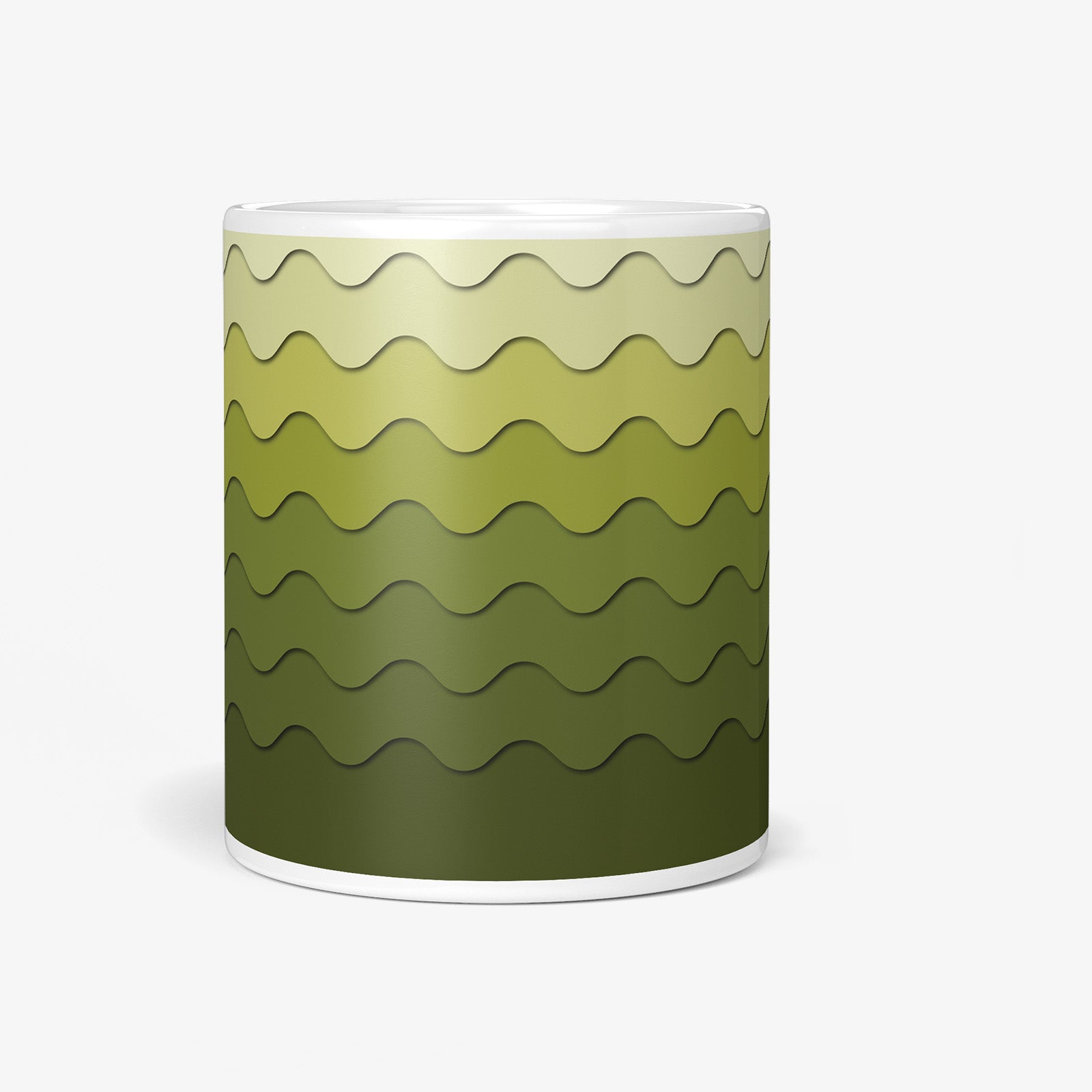 Be inspired by our "Retro Waves" Alpine Coffee Mug. Featuring a front view of the 11oz mug. 