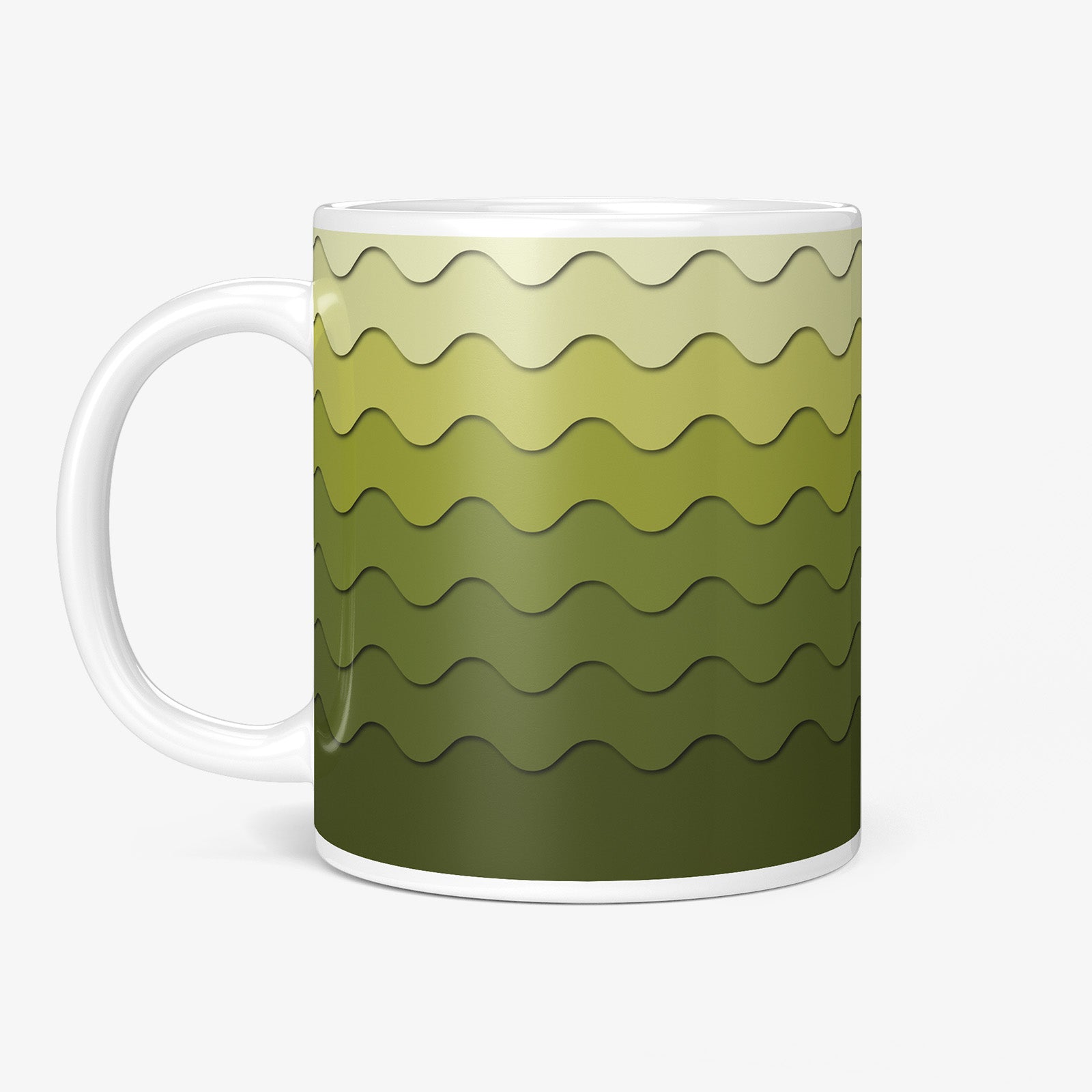 Be inspired by our "Retro Waves" Alpine Coffee Mug. Featuring a 11oz size with the handle on the left.