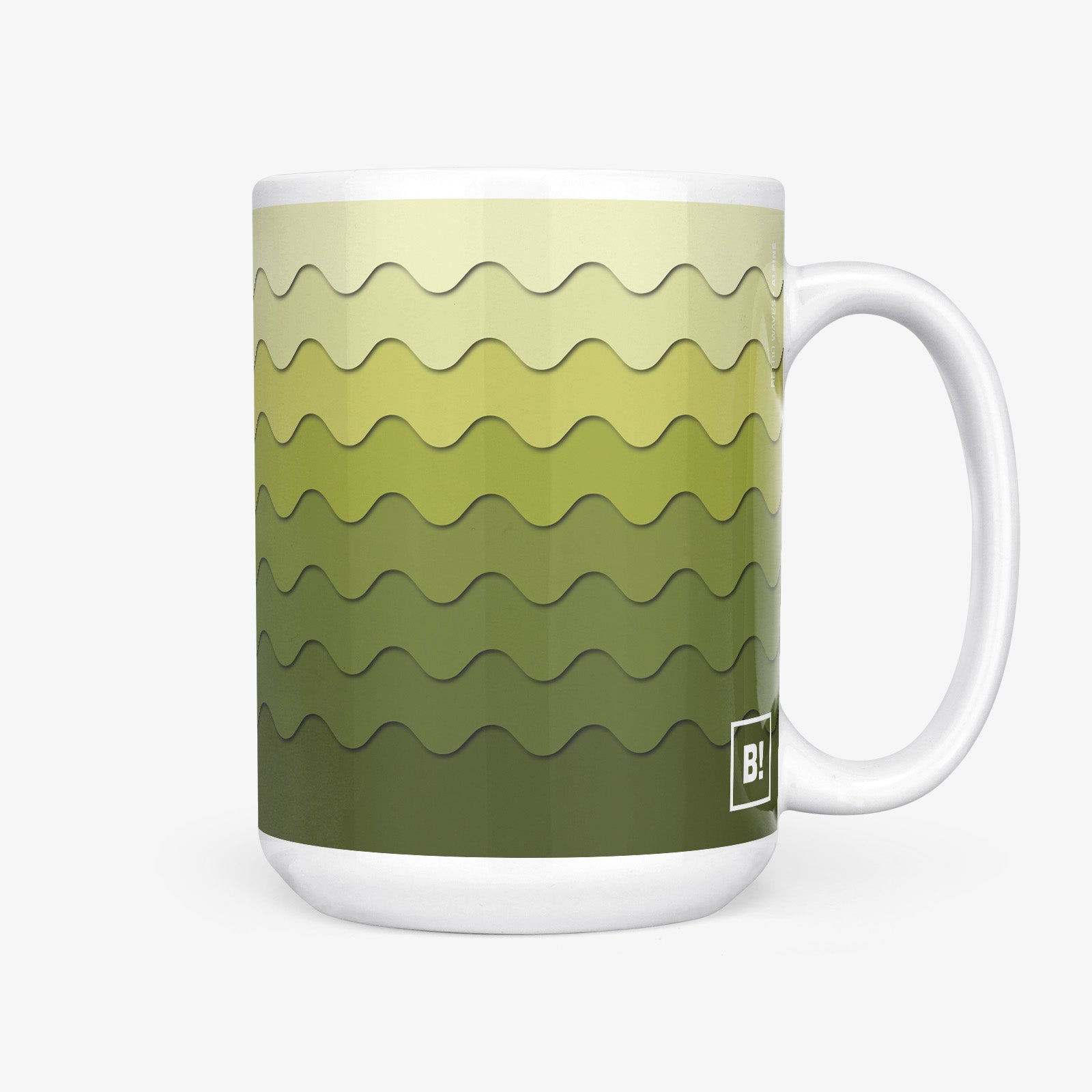 Be inspired by our "Retro Waves" Alpine Coffee Mug. Featuring a 15oz size with the handle on the right.