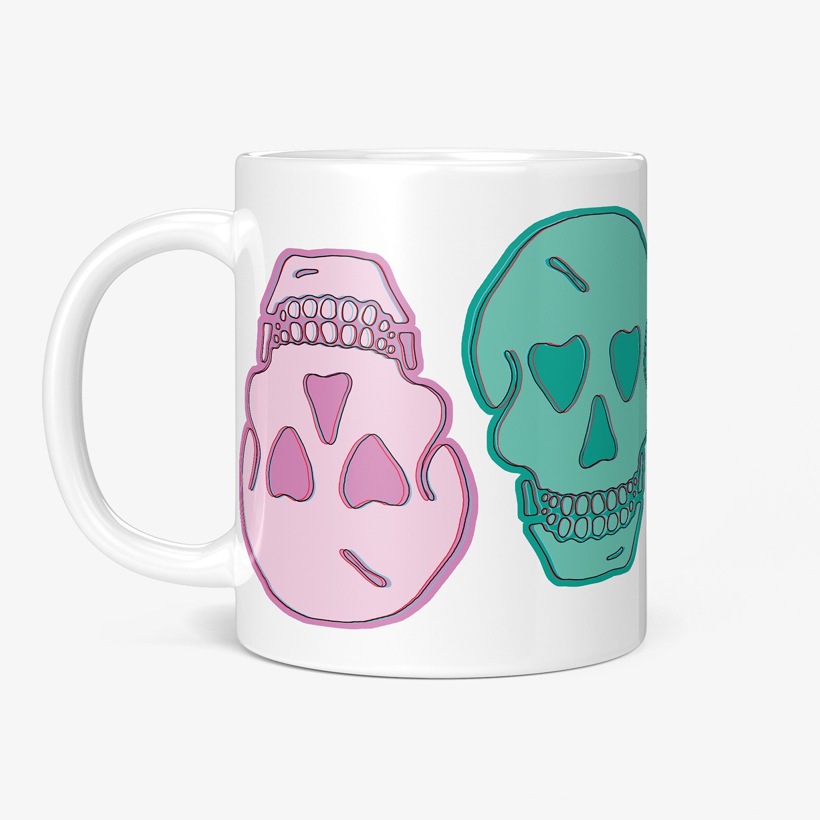 Be inspired by our "Skulls Of Joy" Coffee Mug. Featuring a 11oz size with the handle on the left.