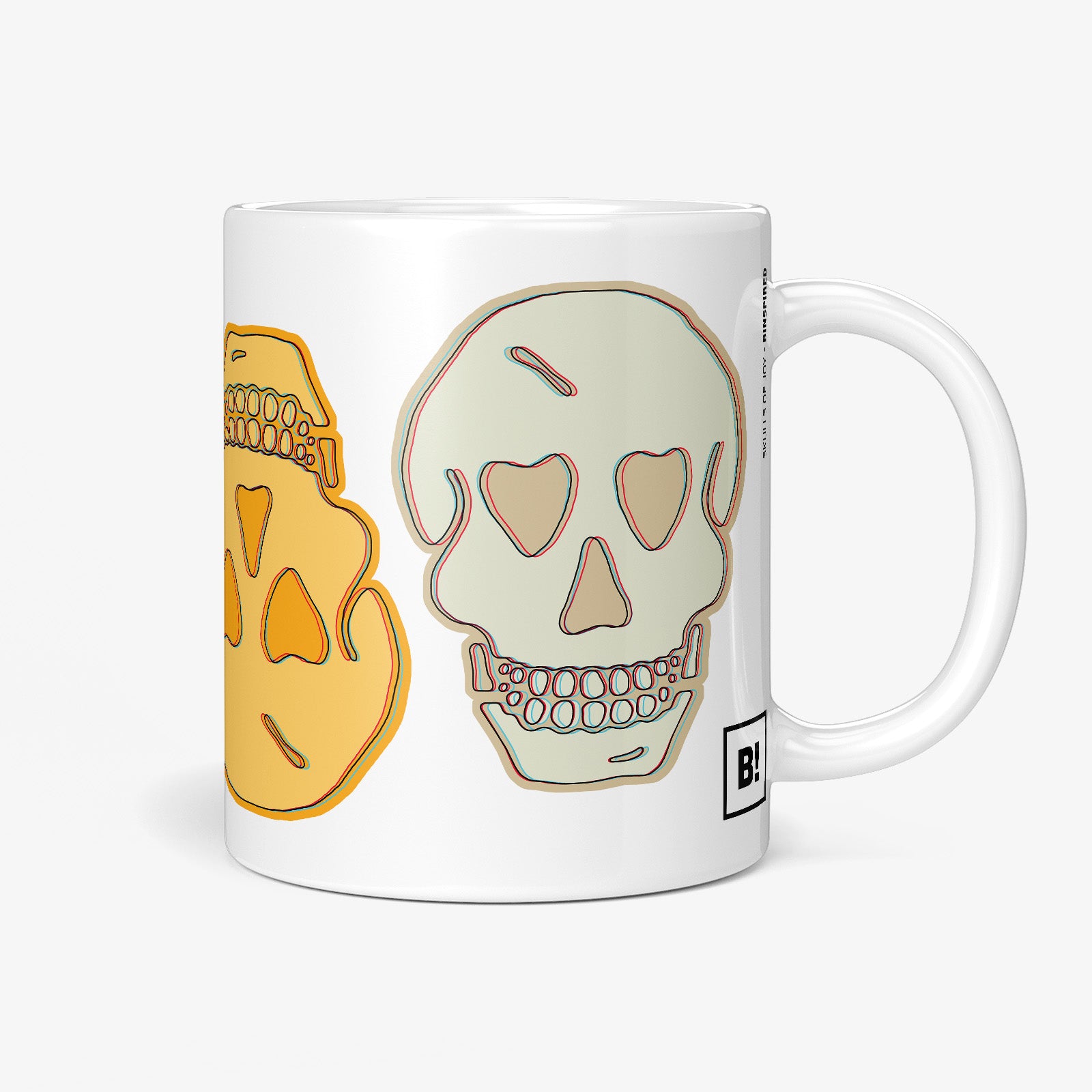 Be inspired by our "Skulls Of Joy" Coffee Mug. Featuring a 11oz size with the handle on the right.