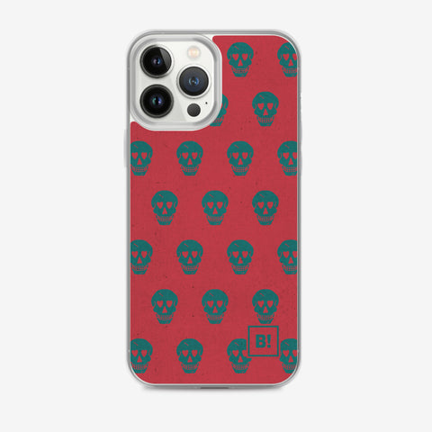 Binspired Smiling Skulls iPhone 13 Pro Max Clear Case