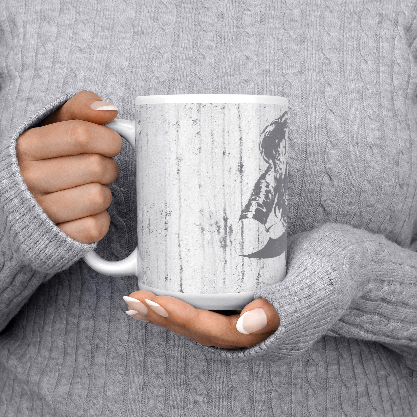 Be inspired by our Urban Art Coffee Mug "Street Girl" from Hamburg. This mug features an 15oz size with the handle on the left.