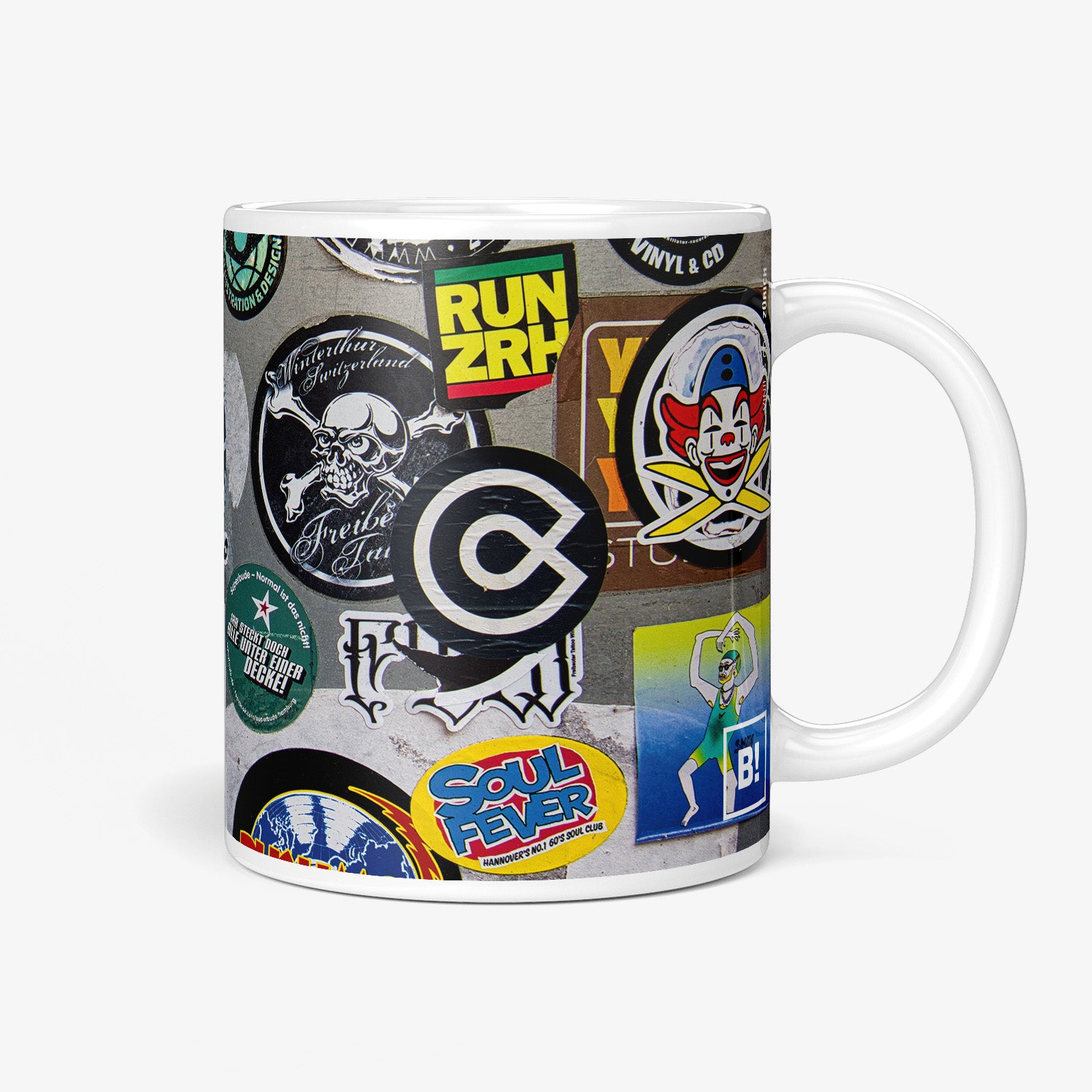 Be inspired by our Urban Art Coffee Mug "Vinyl & CD - No1" from Zurich. This mug features an 11oz size with the handle on the right.