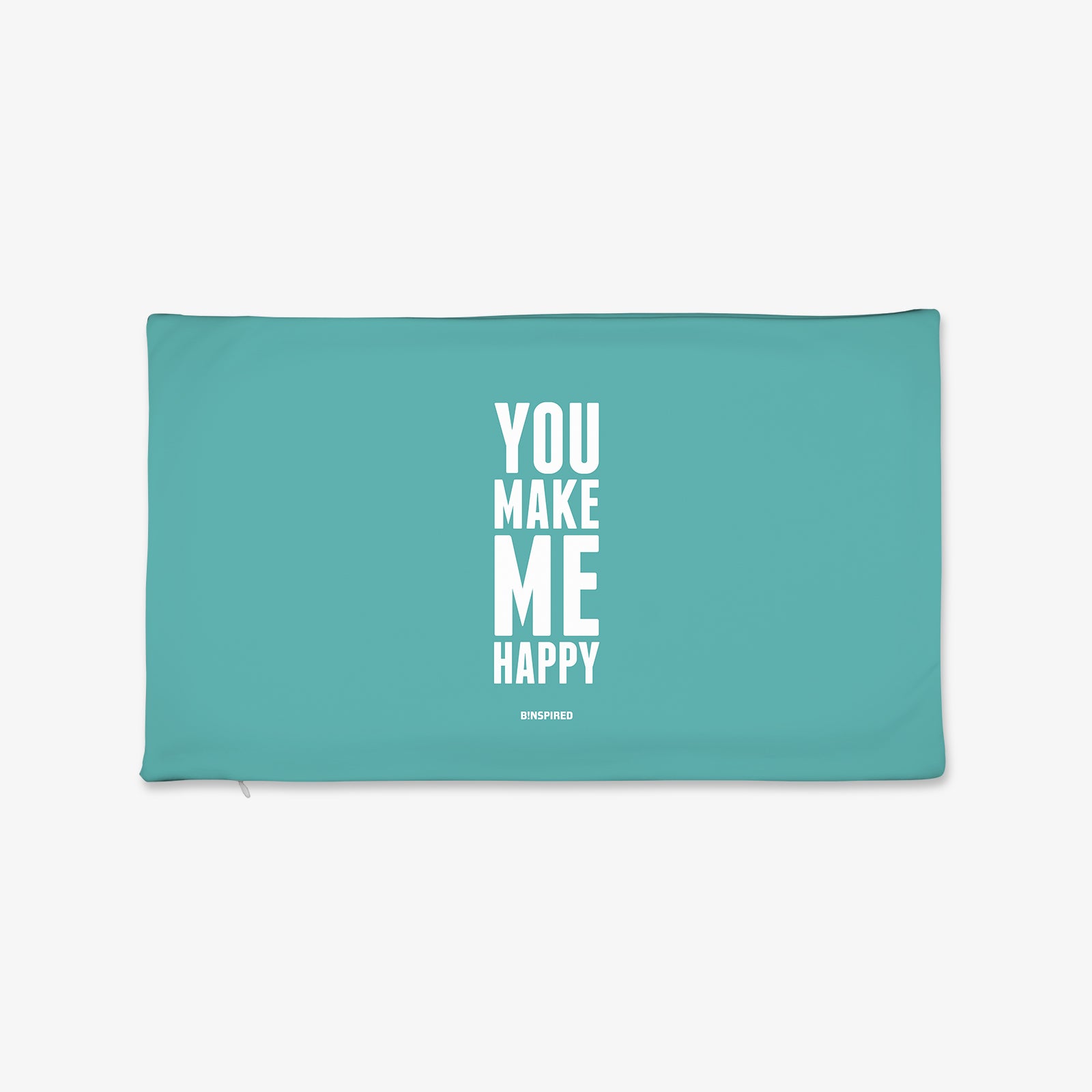 Binspired You Make Me Happy - Ocean Green - Rectangular Pillow Case