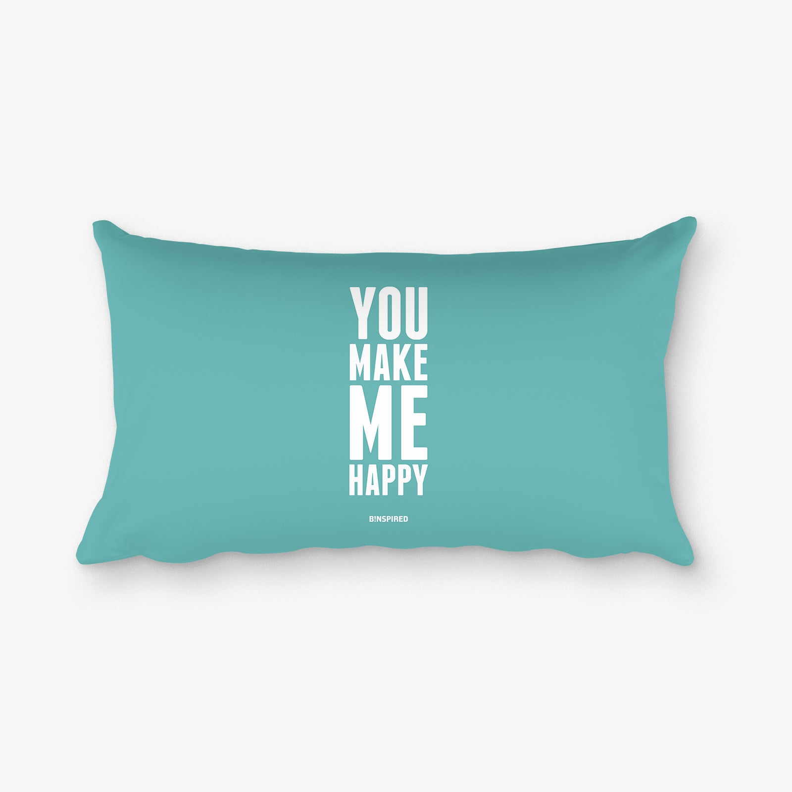Binspired You Make Me Happy - Ocean Green - Rectangular Pillow Cover