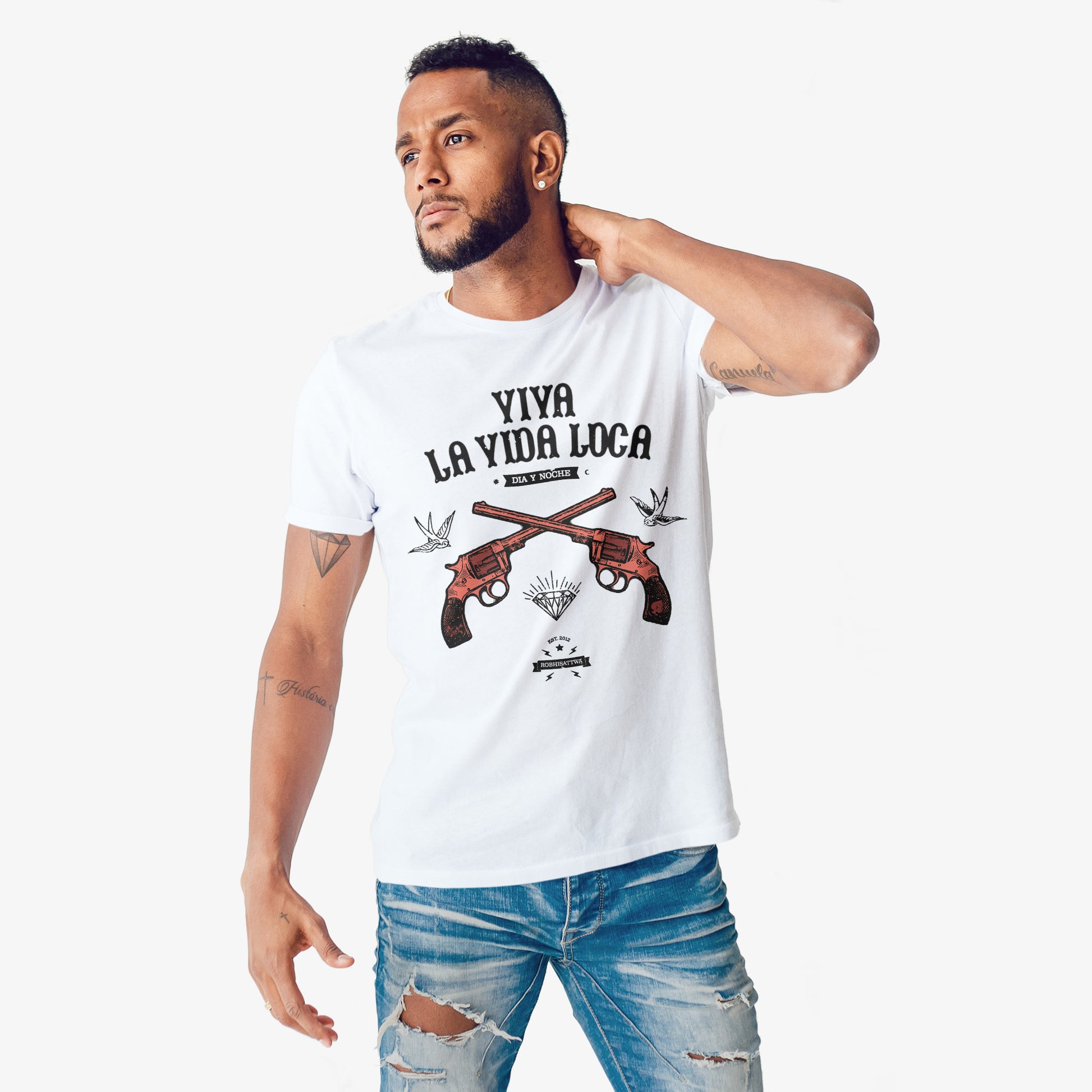 Robhisattwa Viva La Vida Loca Unisex T-Shirt White Man
